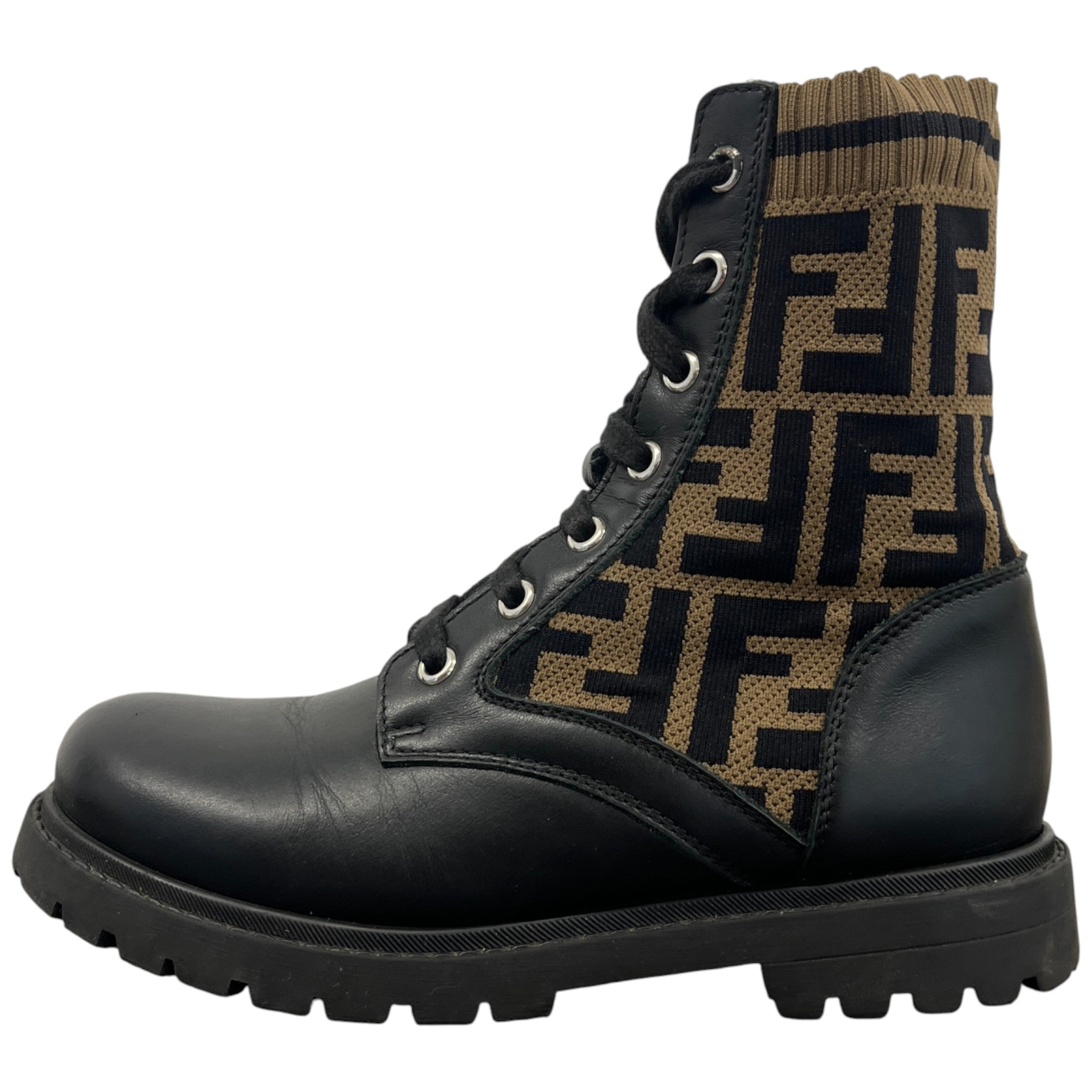 Women's Ff Monogram Boots Black Size EU 34 / UK 1