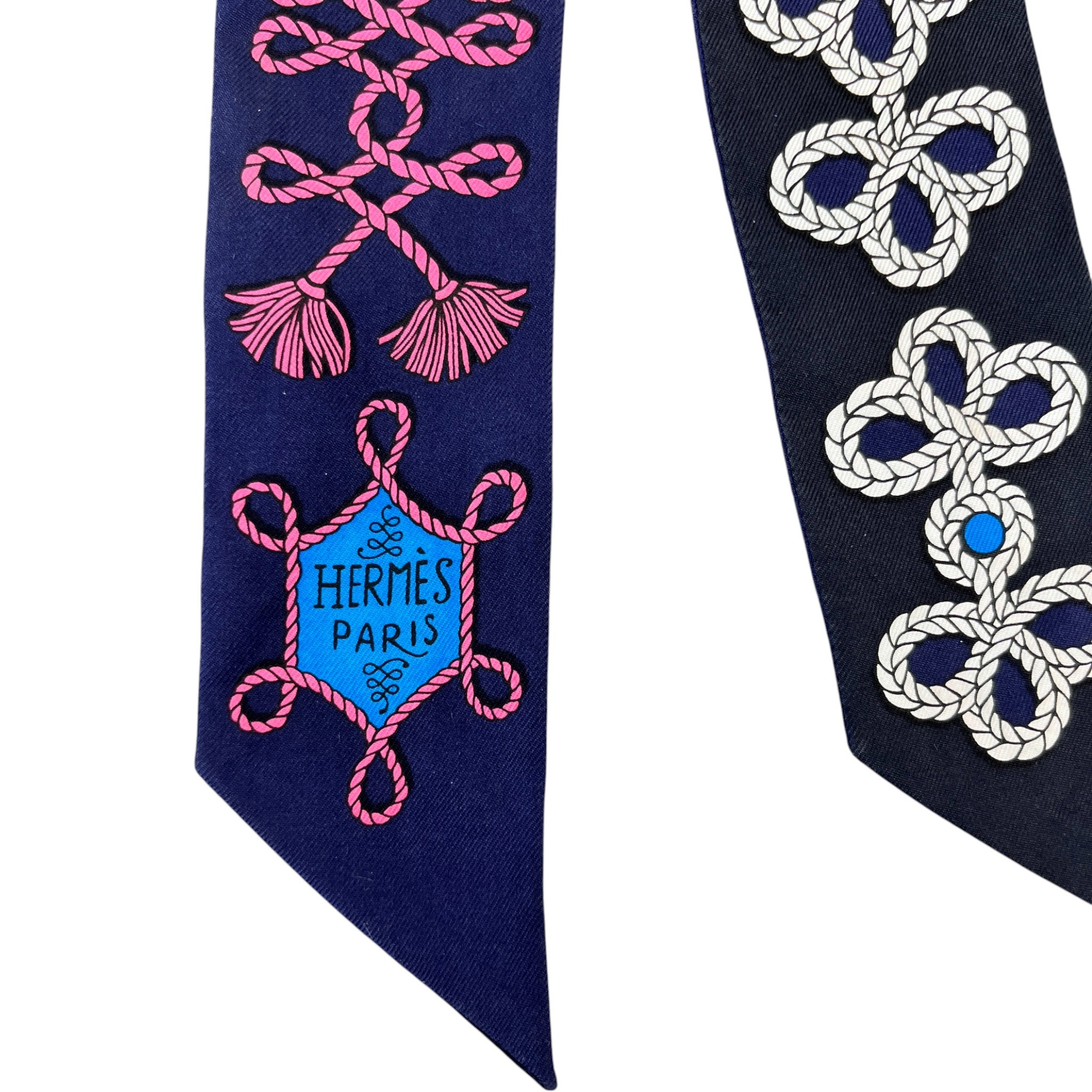 Women's Twilly Indigo Rosevif Marine Scarf Navy