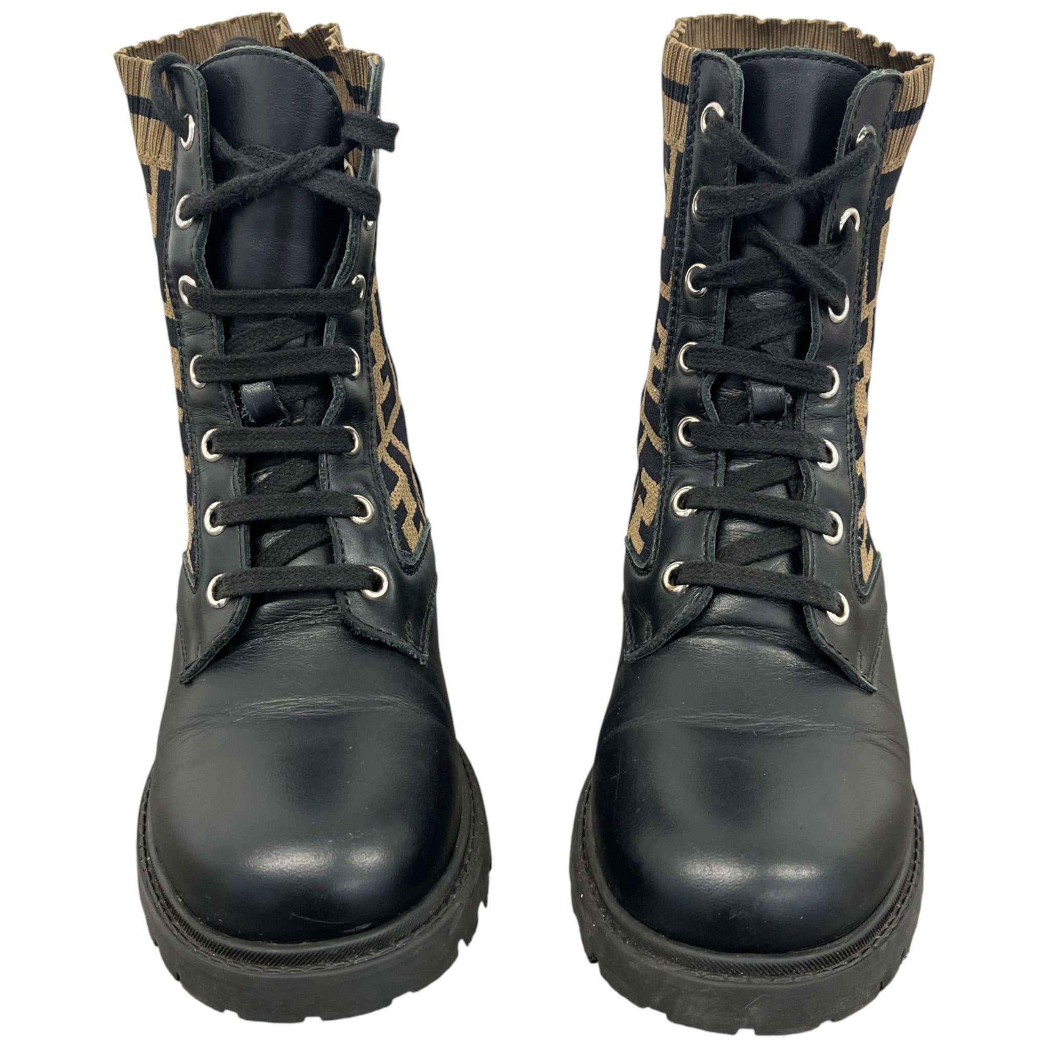 Women's Ff Monogram Boots Black Size EU 34 / UK 1