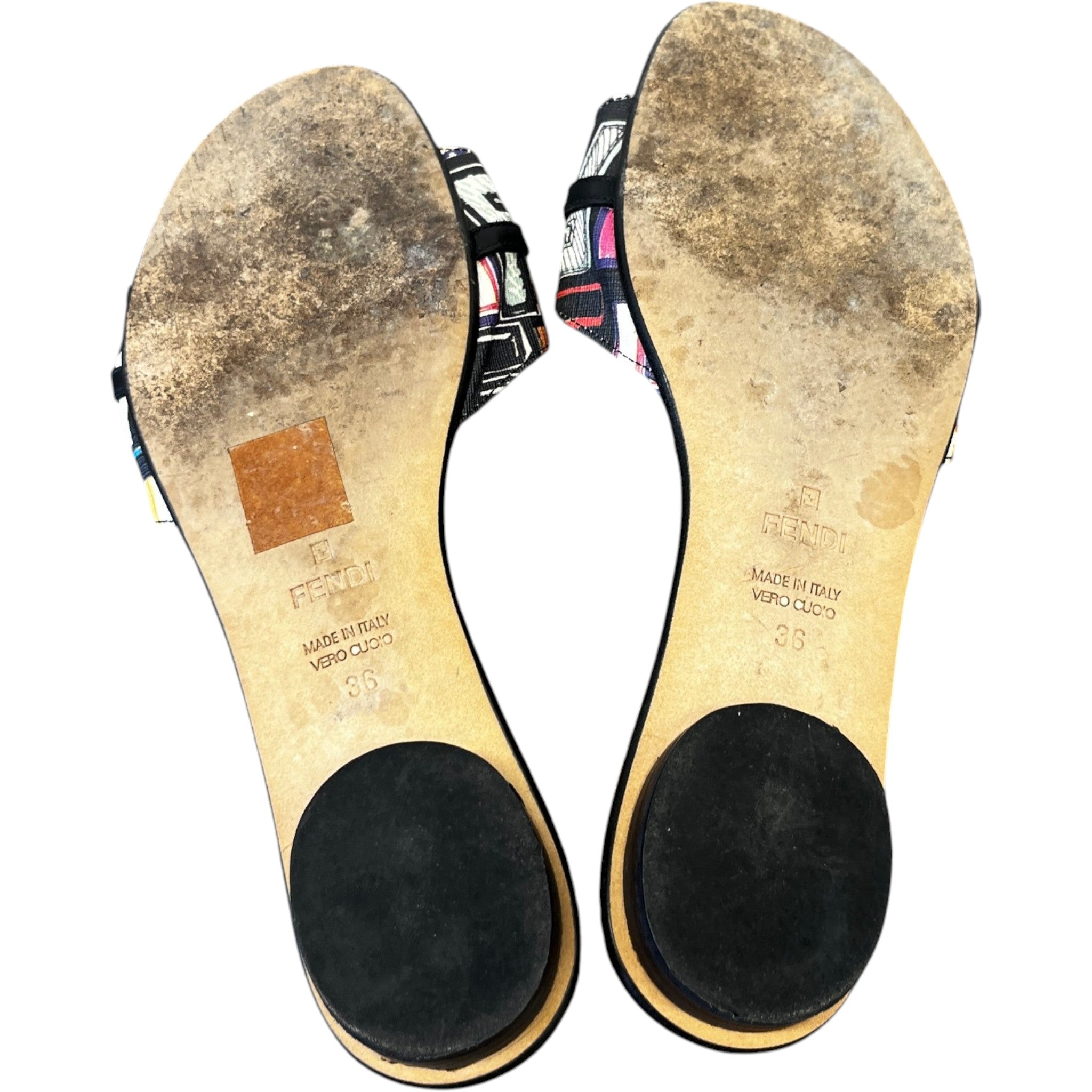 Women's Zucca Spalmati Slides Multi-Coloured Size EU 36 / UK 3