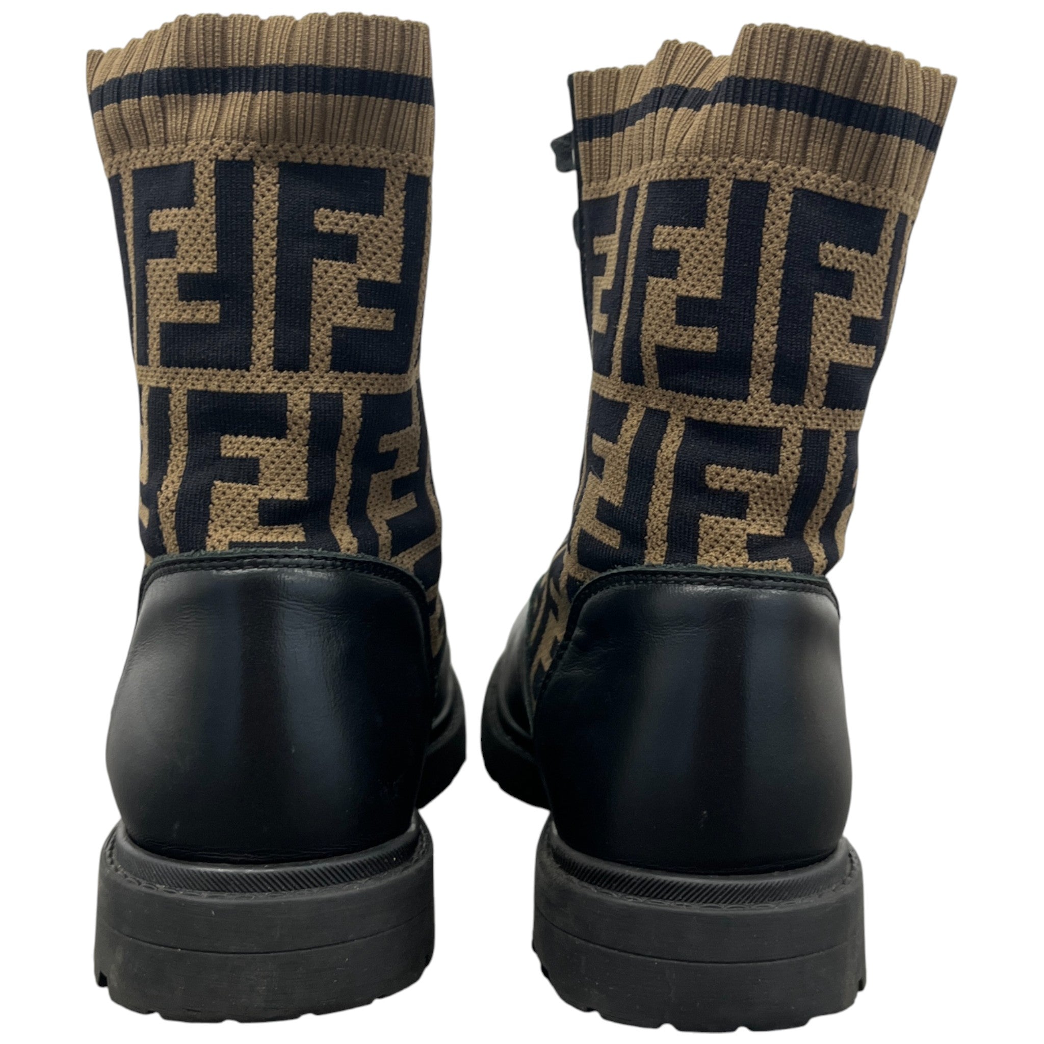 Women's Ff Monogram Boots Black Size EU 34 / UK 1
