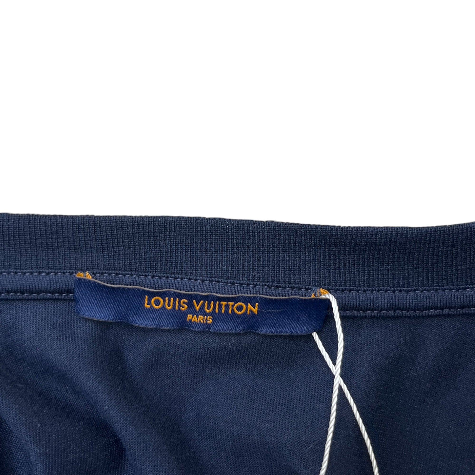 Men's Embroidered Logo T-Shirt Navy Size L