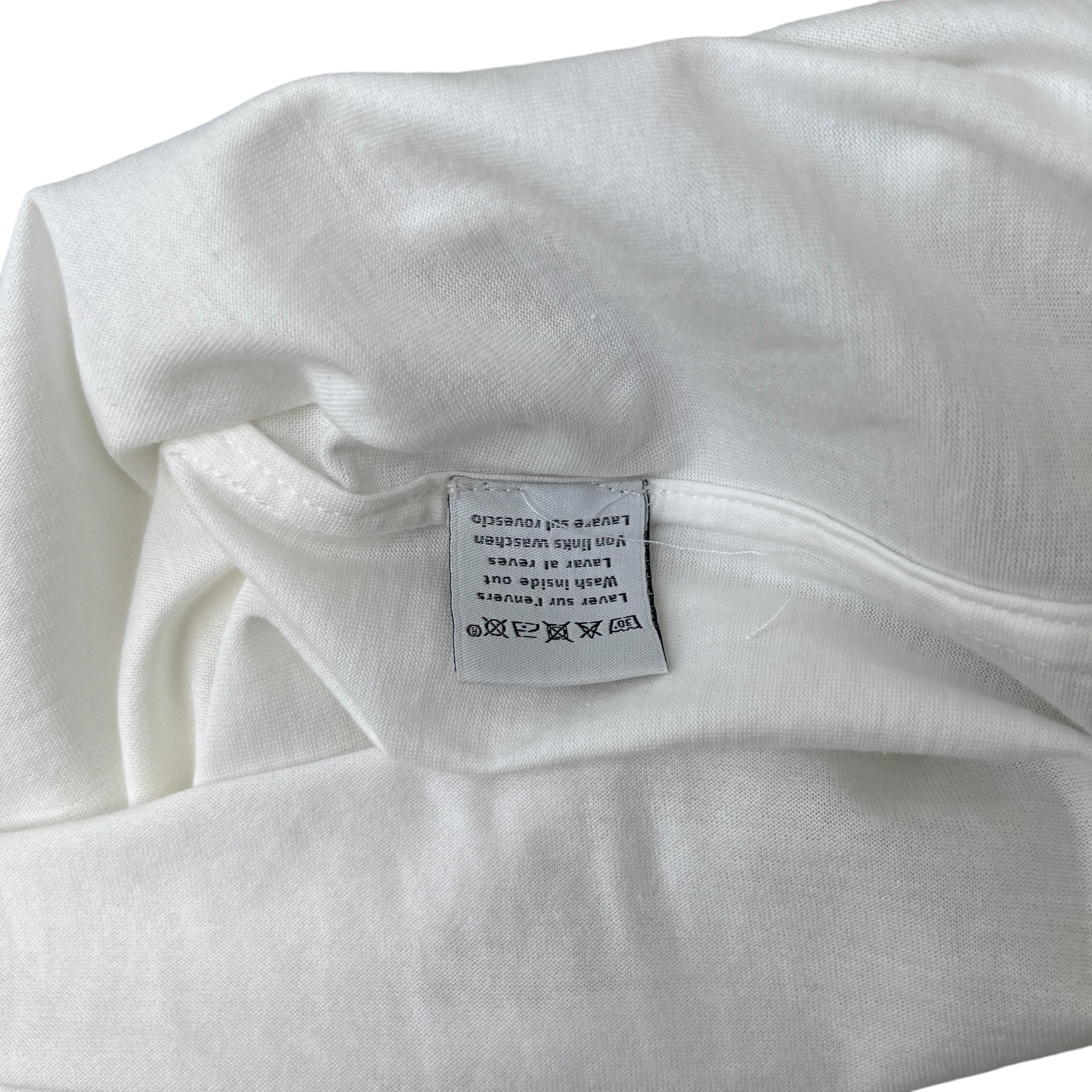 Men's Embroidered Feather Logo T-Shirt White Size M