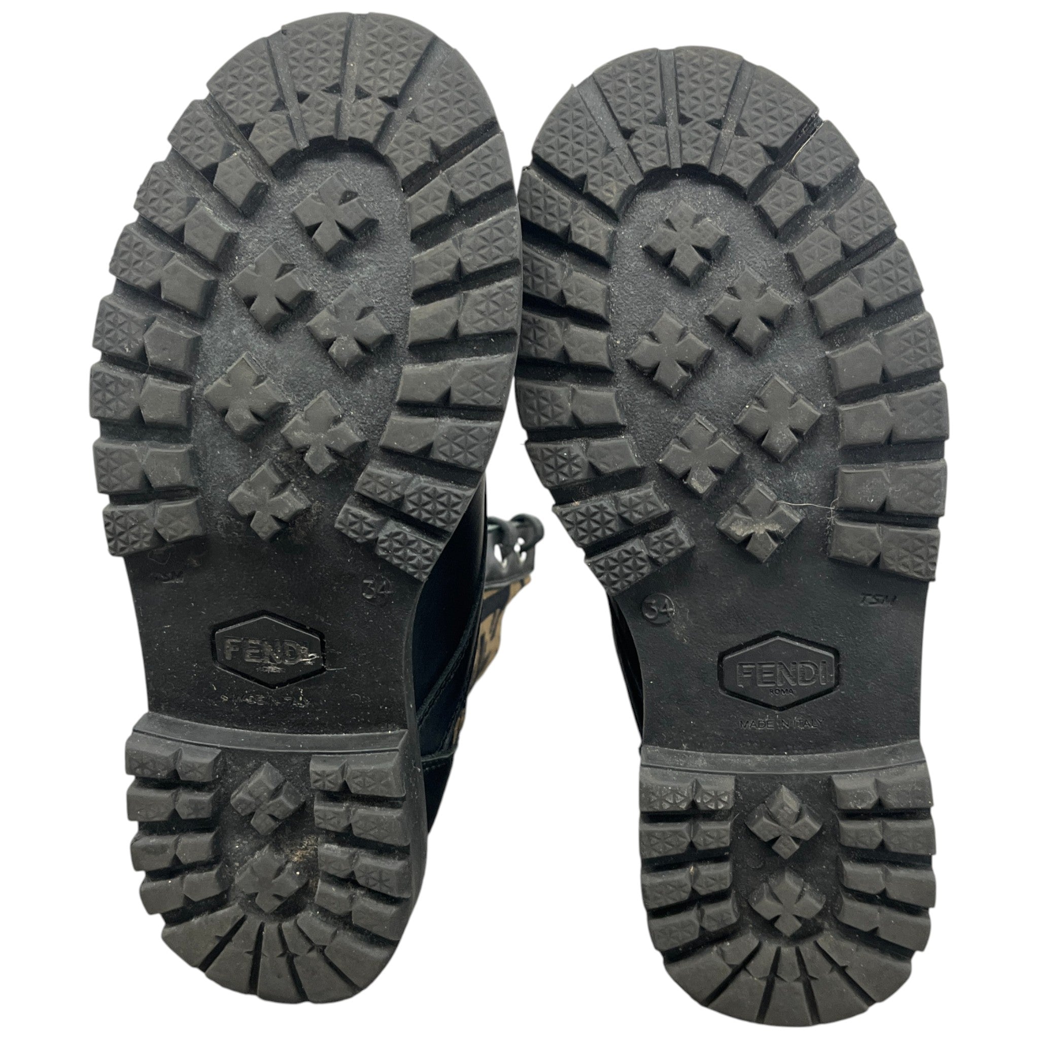 Women's Ff Monogram Boots Black Size EU 34 / UK 1