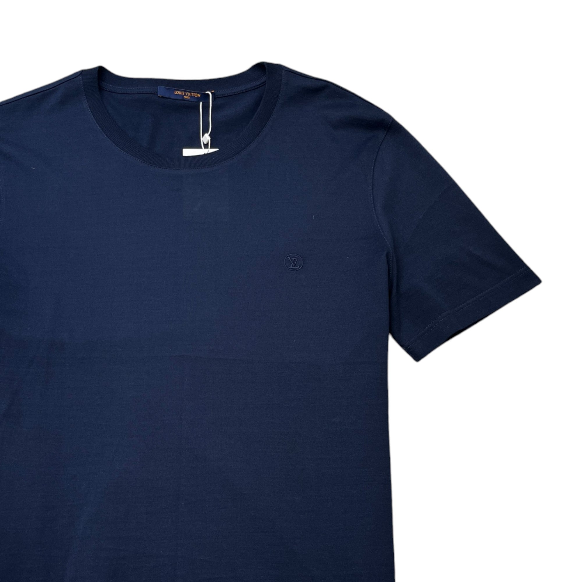 Men's Embroidered Logo T-Shirt Navy Size L