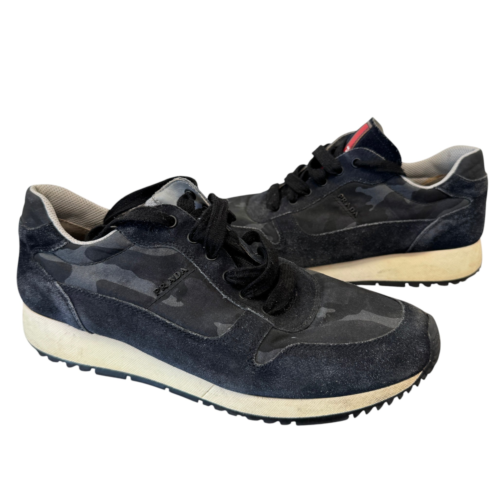 Men's Camo Runners Low Trainers Black Size EU 39 / UK 5