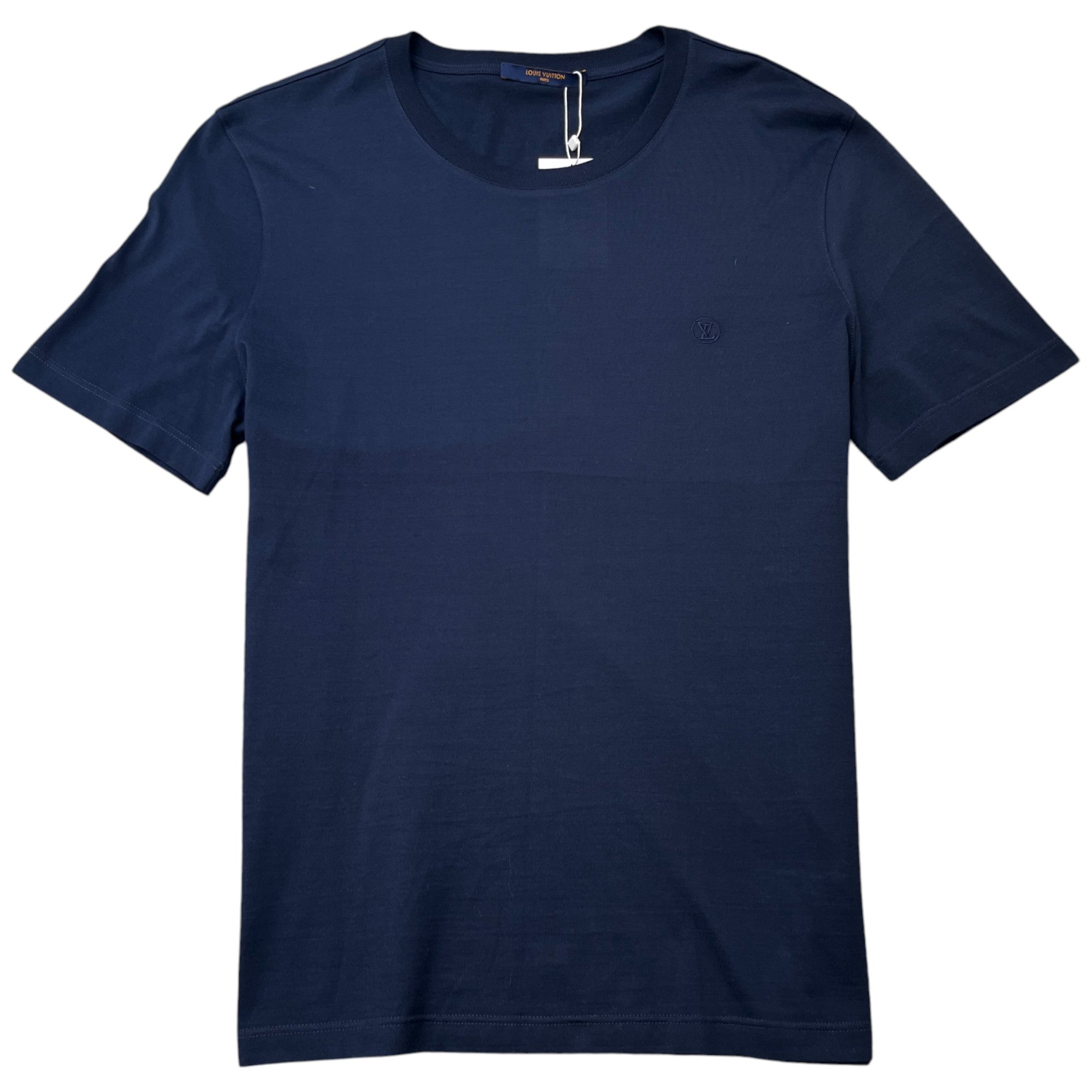 Men's Embroidered Logo T-Shirt Navy Size L