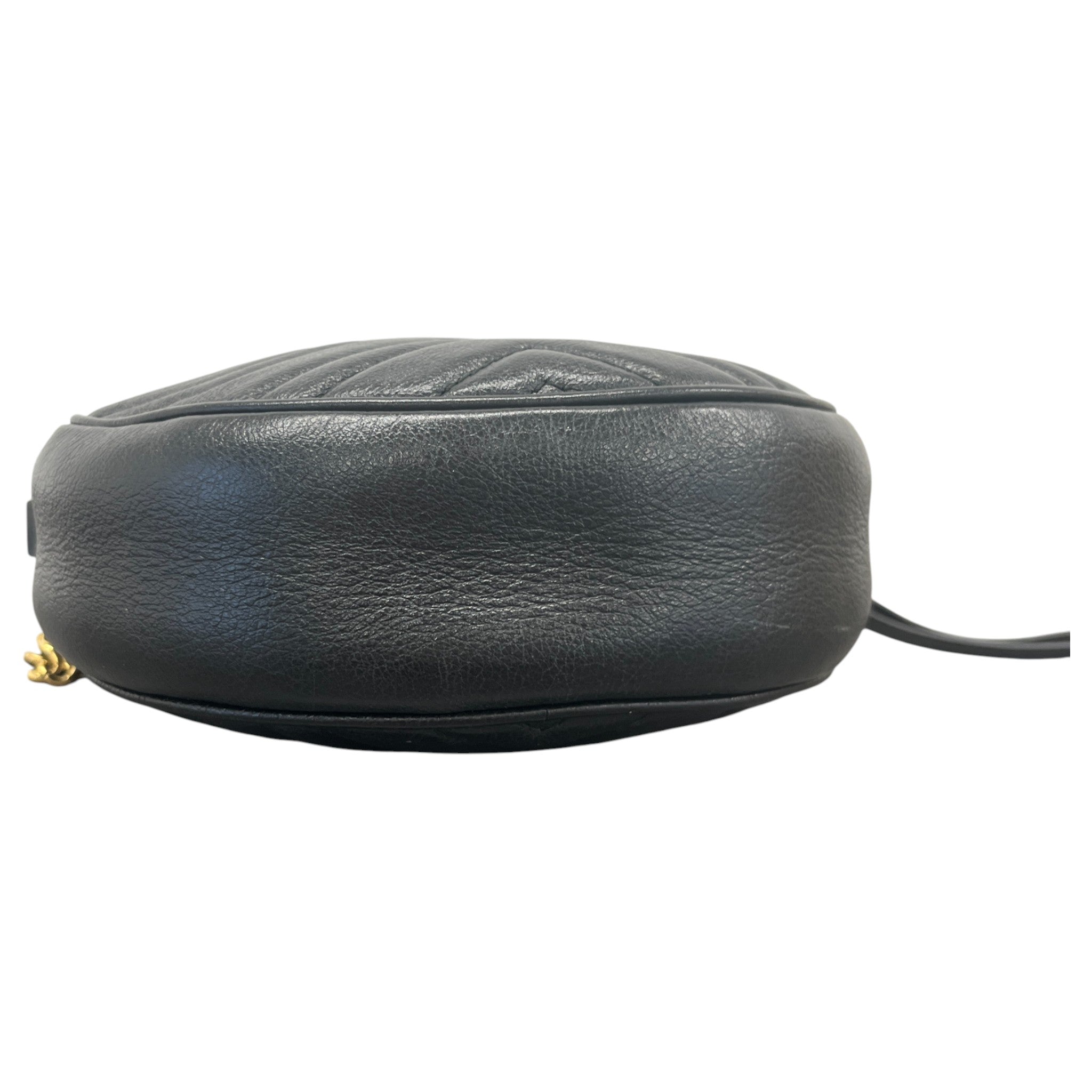 Women's Gg Marmont Mini Round Handbag Black