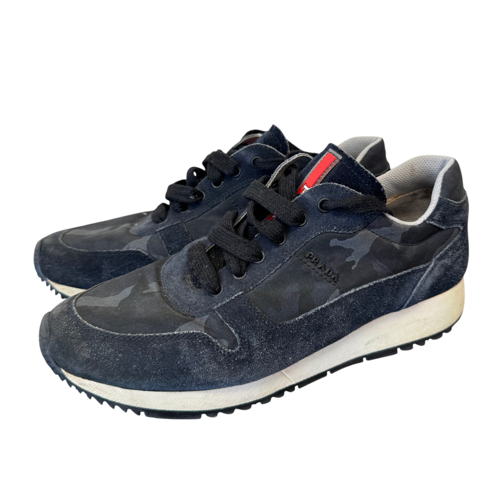 Men's Camo Runners Low Trainers Black Size EU 39 / UK 5