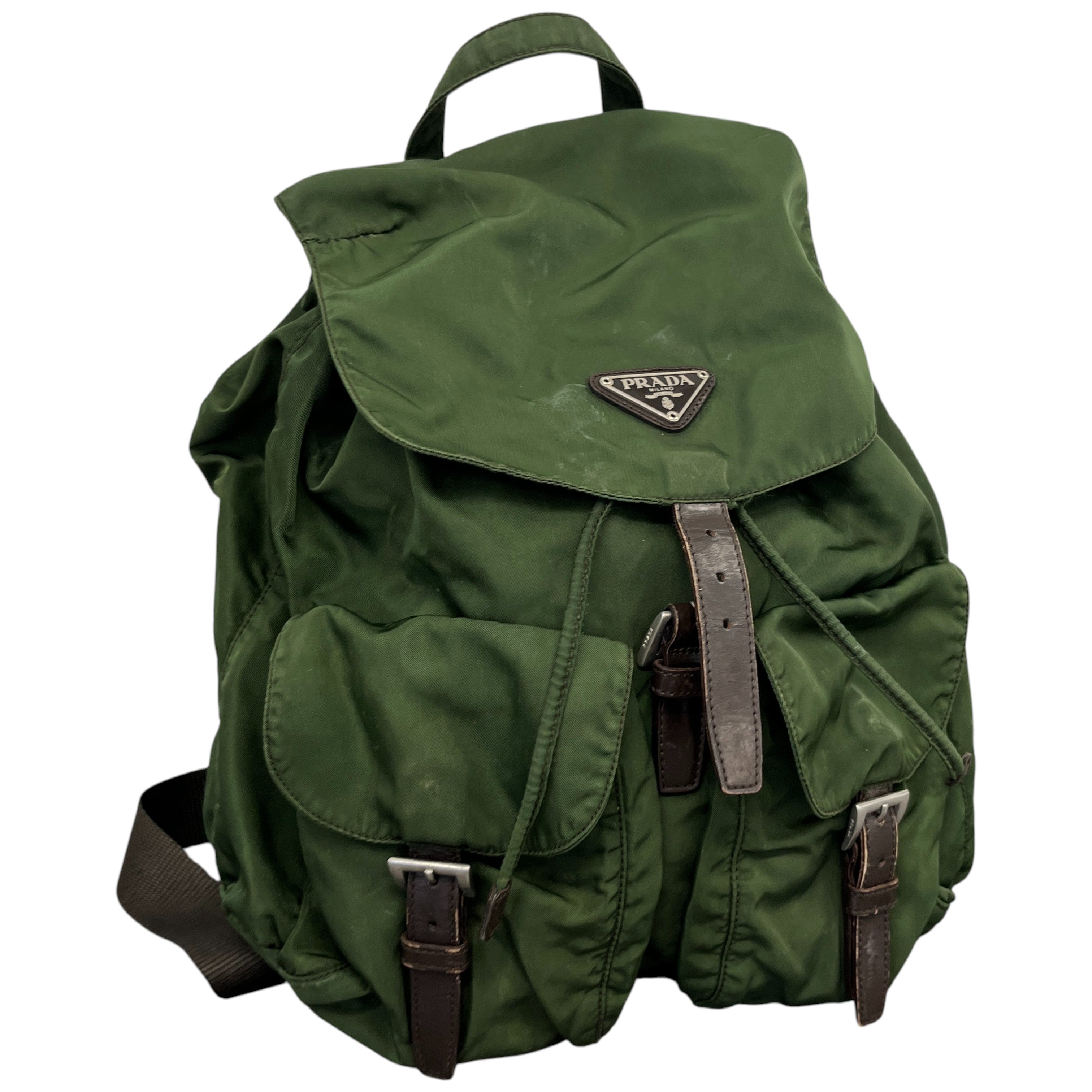 Women's Plaque Logo Backpack Khaki