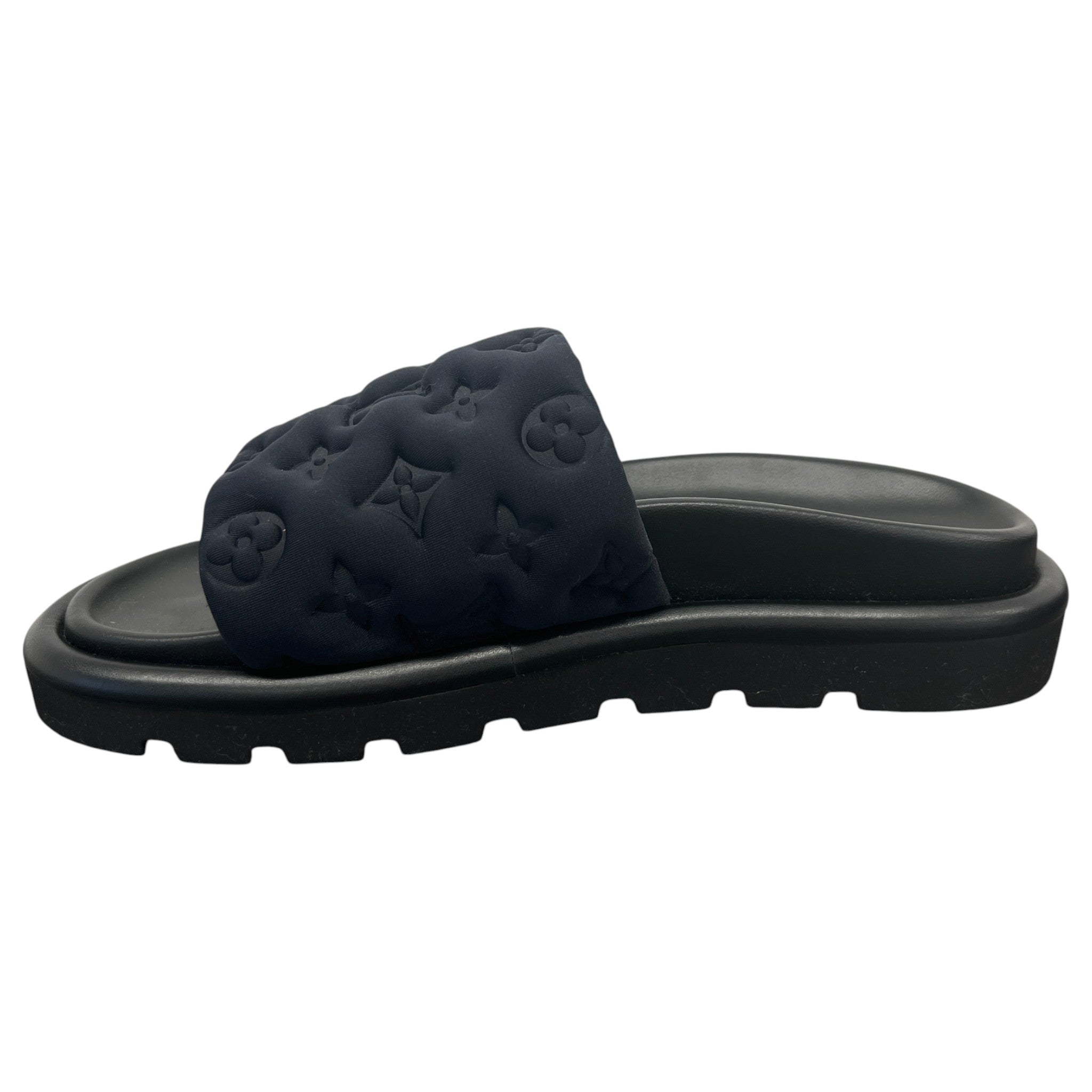 Women's Monogram Pool Pillow Mules Black Size EU 38 / UK 5