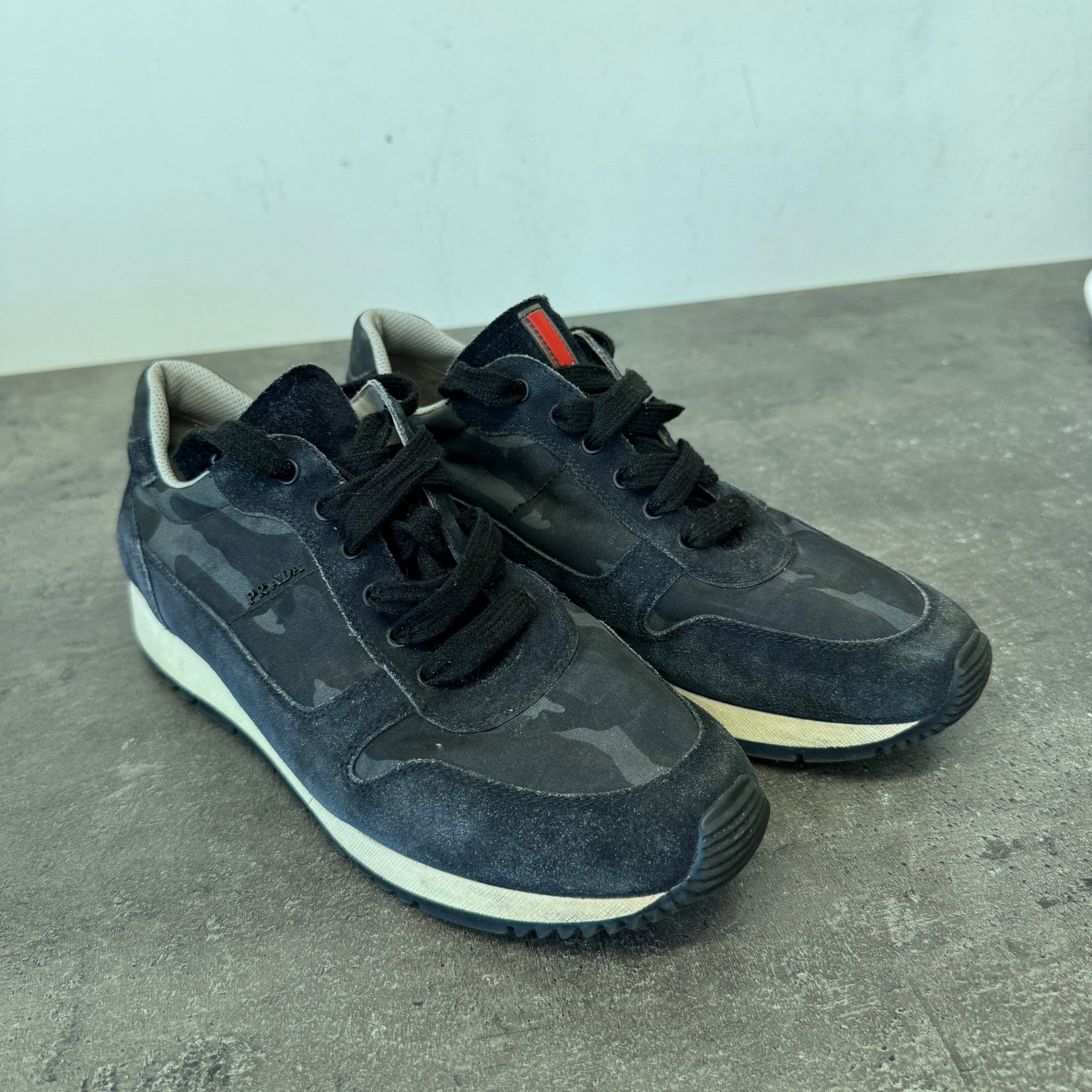 Men's Camo Runners Low Trainers Black Size EU 39 / UK 5