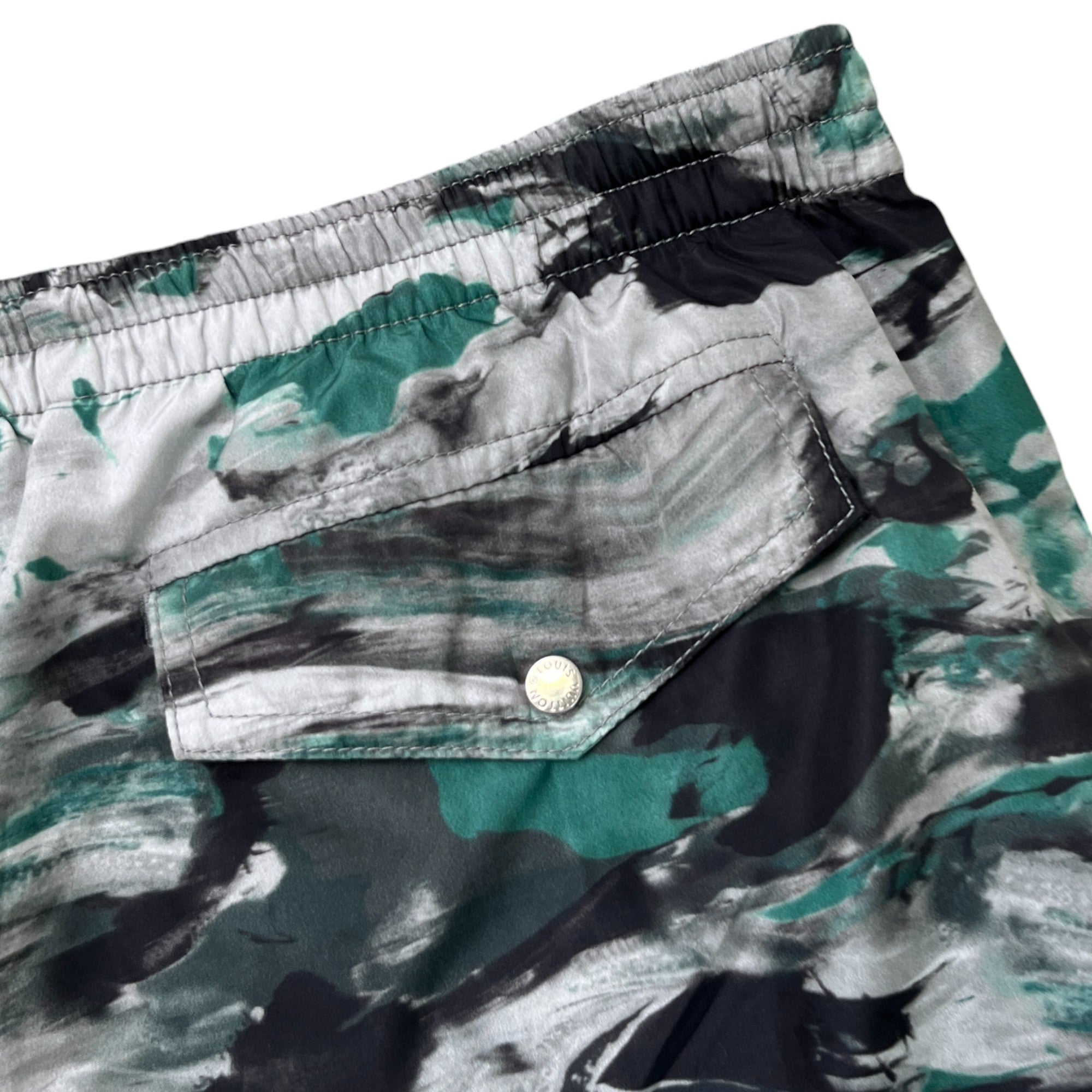 Men's Camoflage Swim Shorts Green Size XL