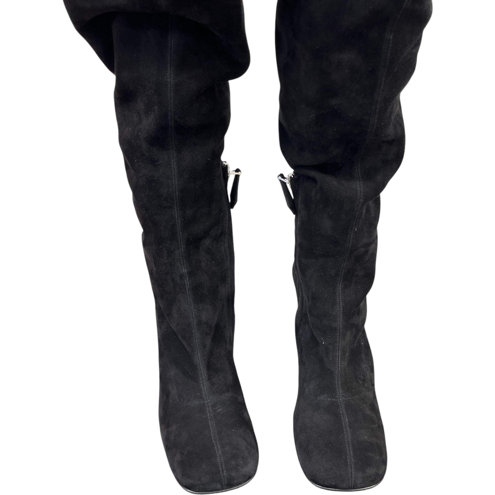 Women's Knee High Suede Boots Black Size EU 36.5 / UK 3.5