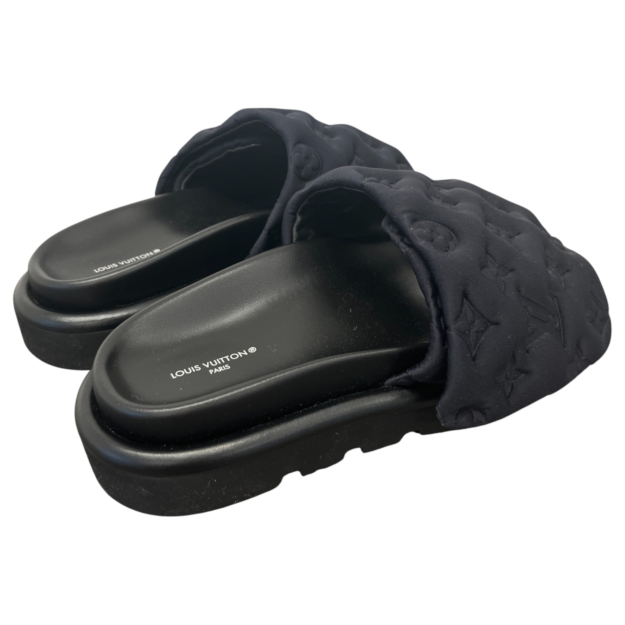 Women's Monogram Pool Pillow Mules Black Size EU 38 / UK 5