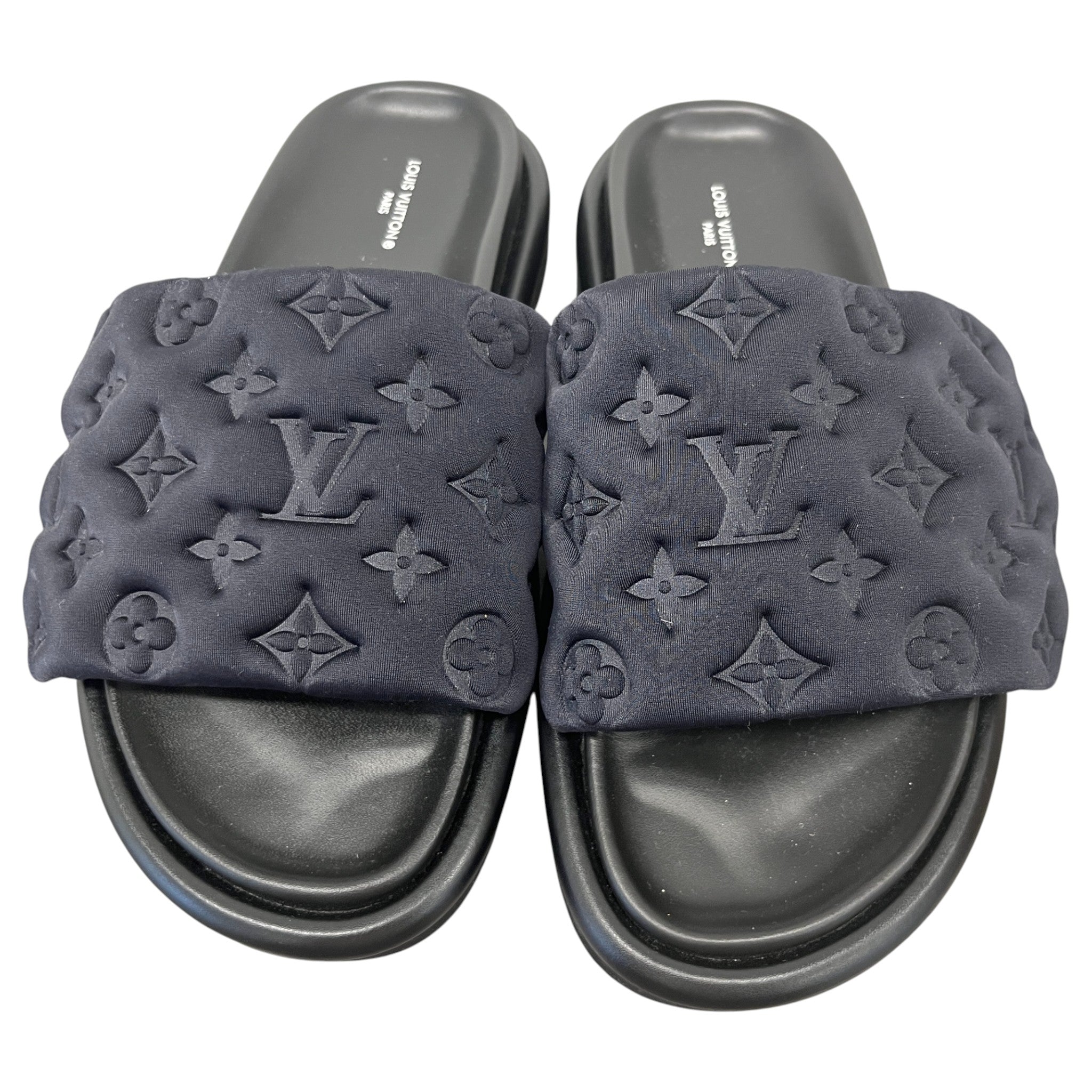 Women's Monogram Pool Pillow Mules Black Size EU 38 / UK 5