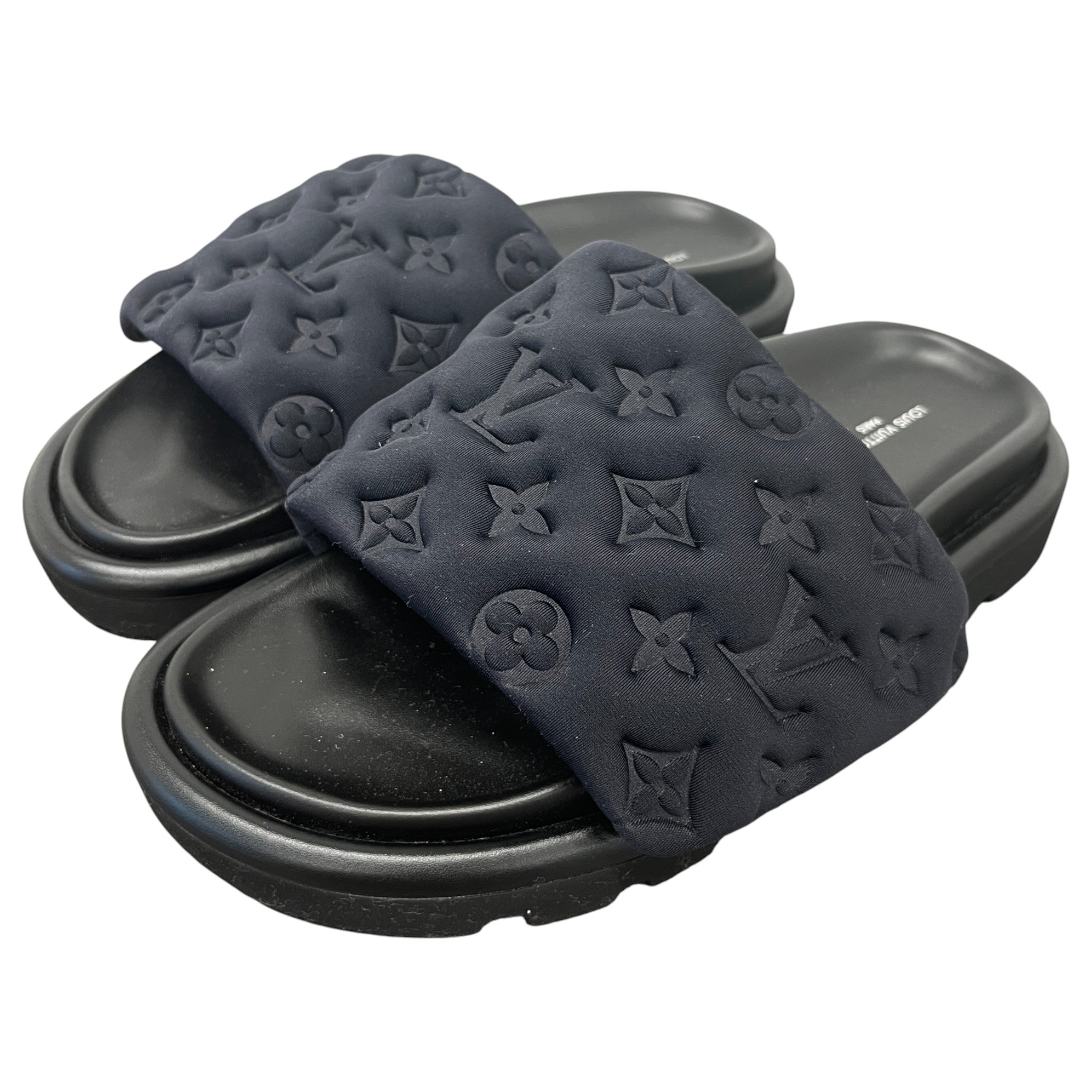 Women's Monogram Pool Pillow Mules Black Size EU 38 / UK 5