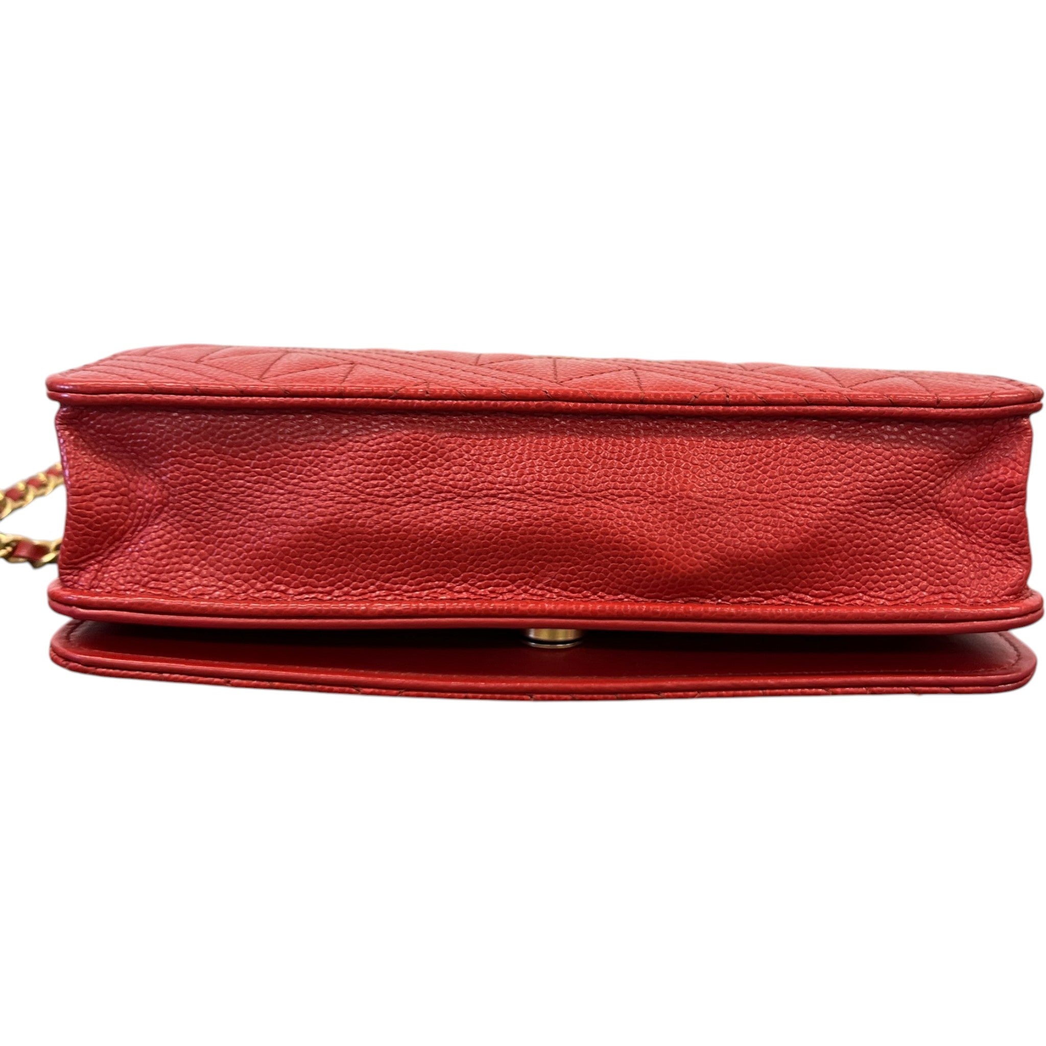 Women's Cc Caviar Mixed Quilt Woc Bag Red