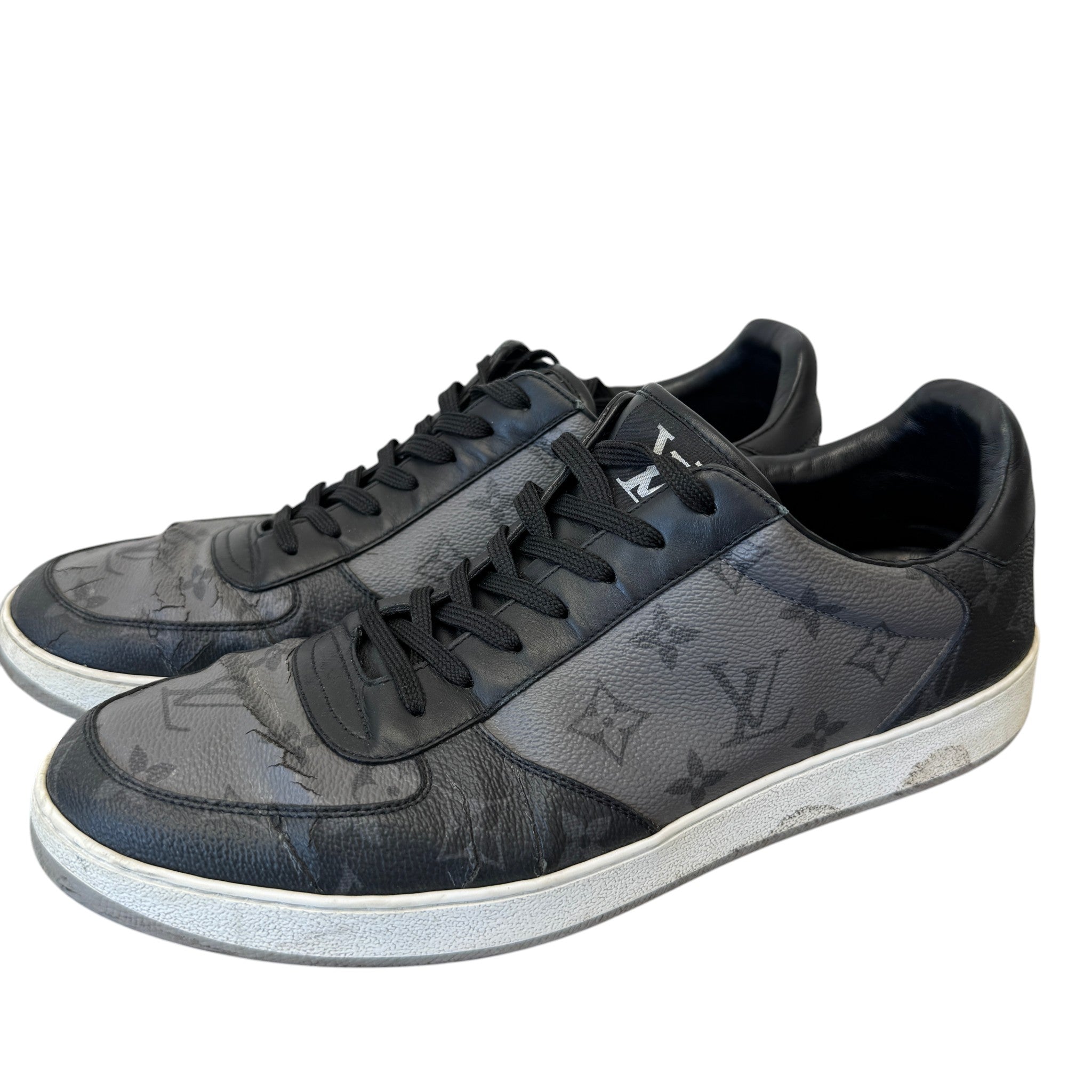 Men's Monogram Eclipse Rivoli Low Trainers Black Size EU 44 / UK 10