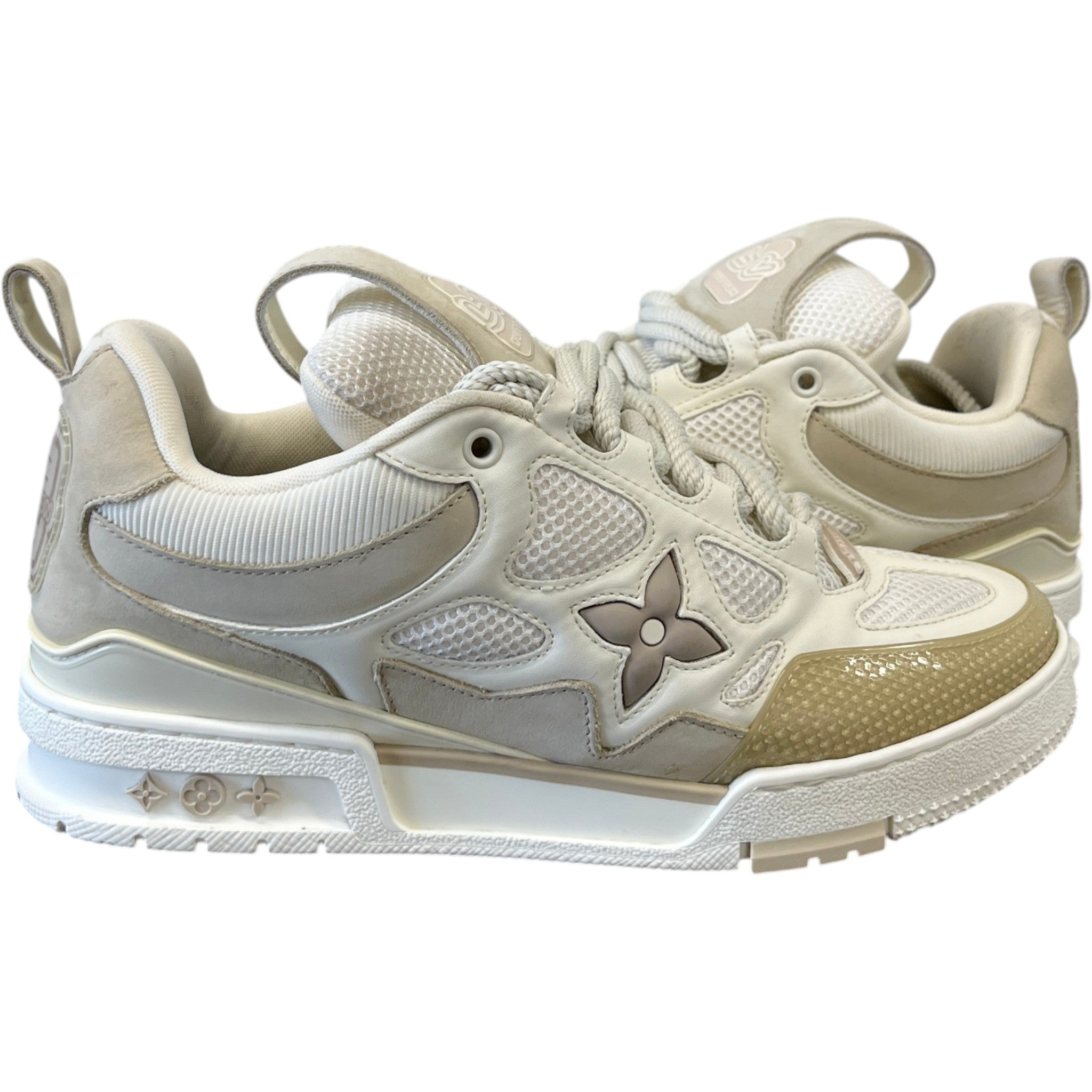 Men's Lv Skate Low Trainers Beige Size EU 41 / UK 7
