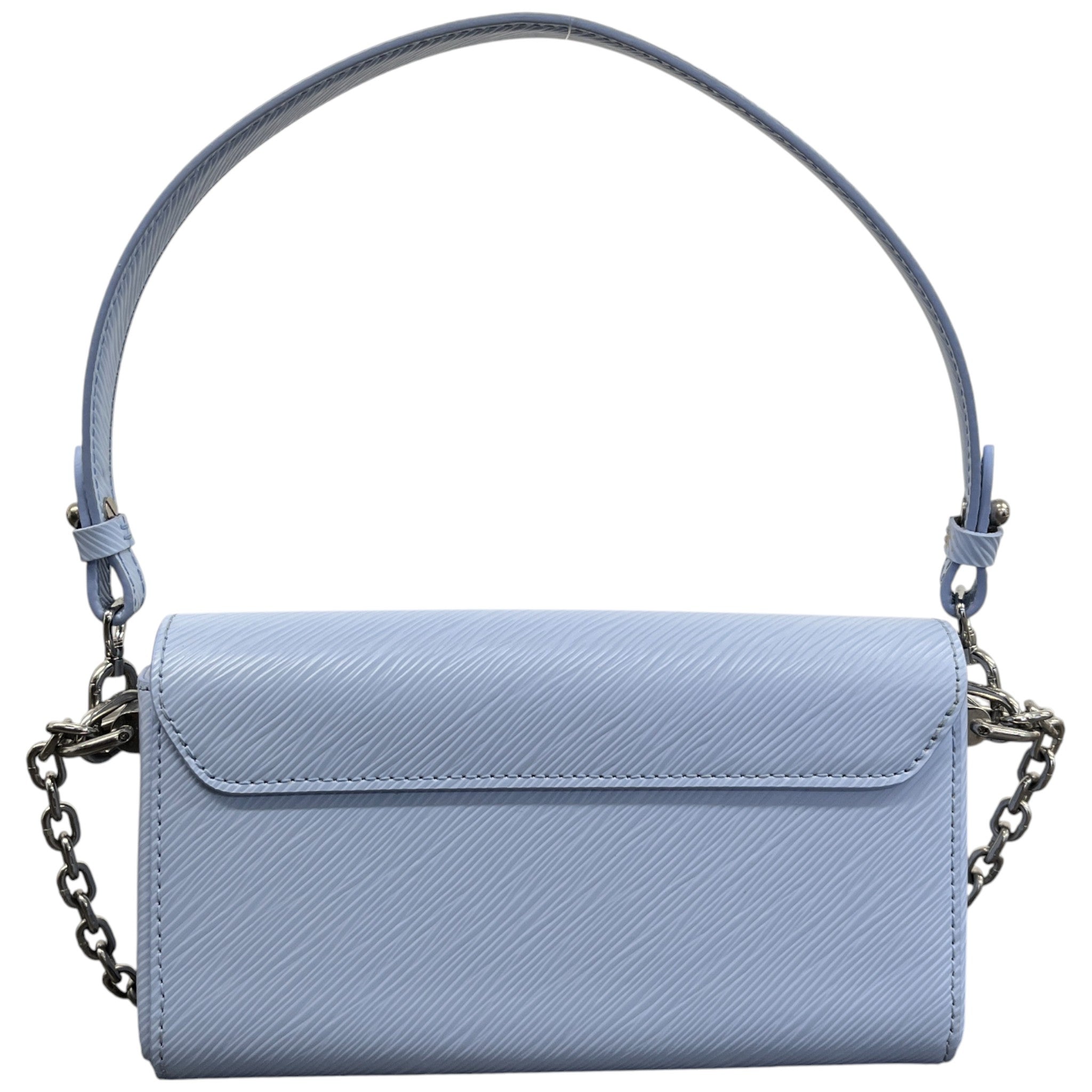 Women's Epi Leather Twist Lock Shoulder Bag Blue