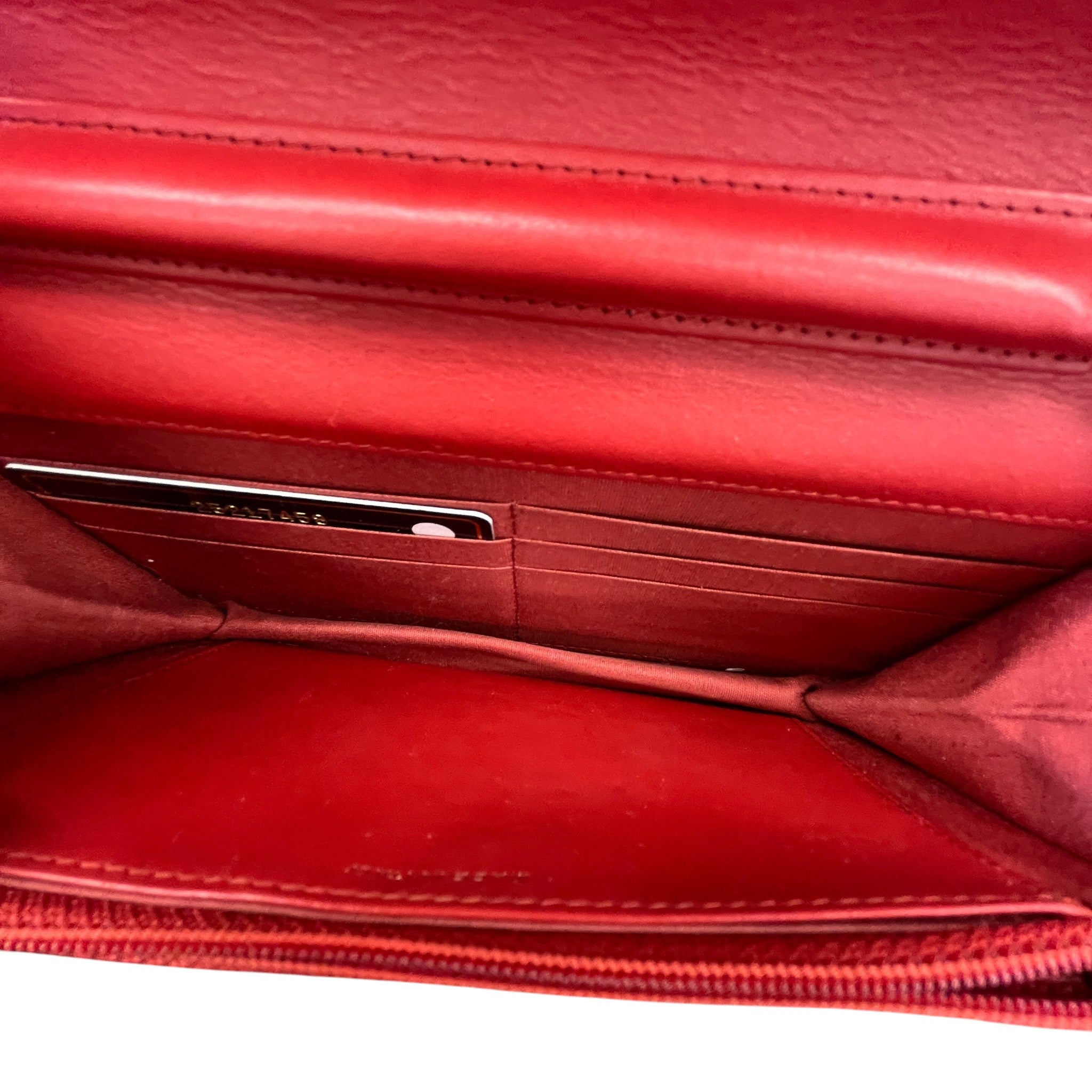 Women's Cc Caviar Mixed Quilt Woc Bag Red
