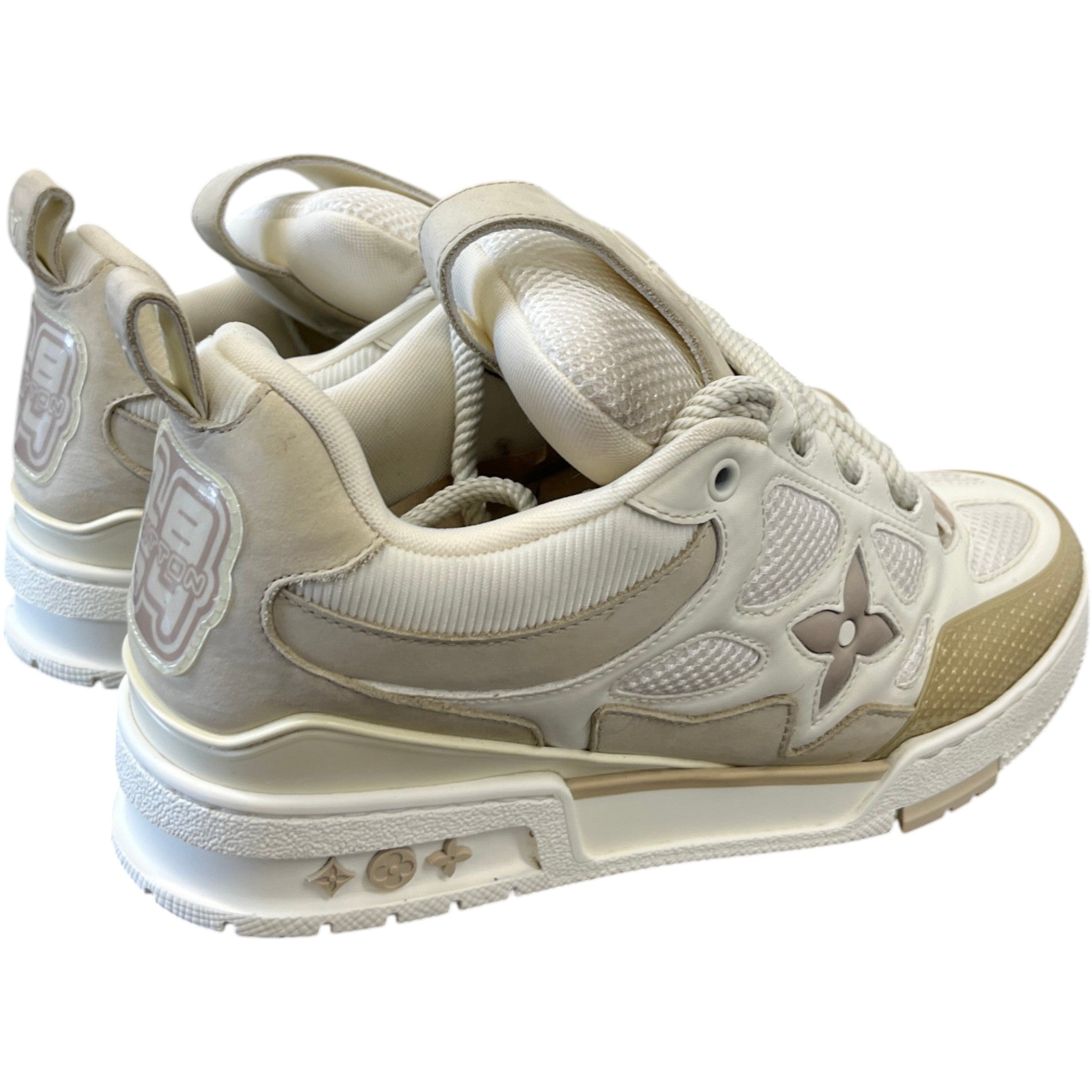 Men's Lv Skate Low Trainers Beige Size EU 41 / UK 7