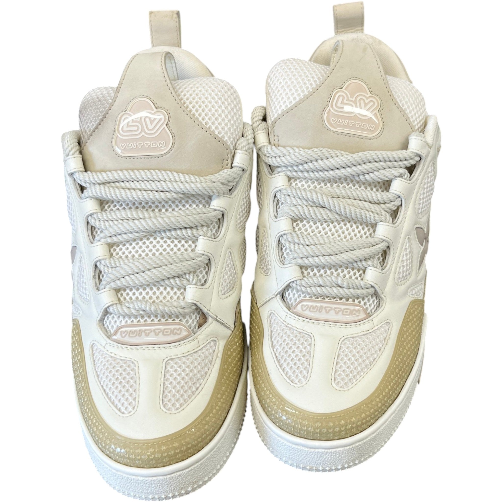 Men's Lv Skate Low Trainers Beige Size EU 41 / UK 7