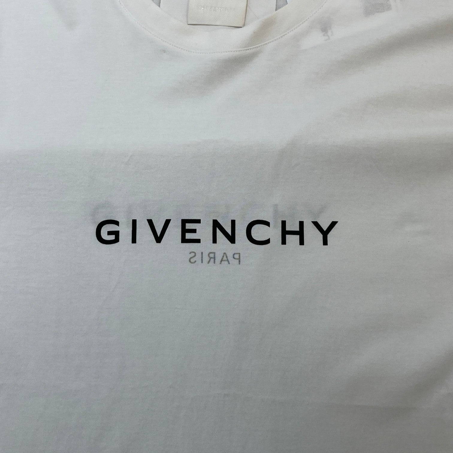 Men's Logo Print T-Shirt White Size XXL