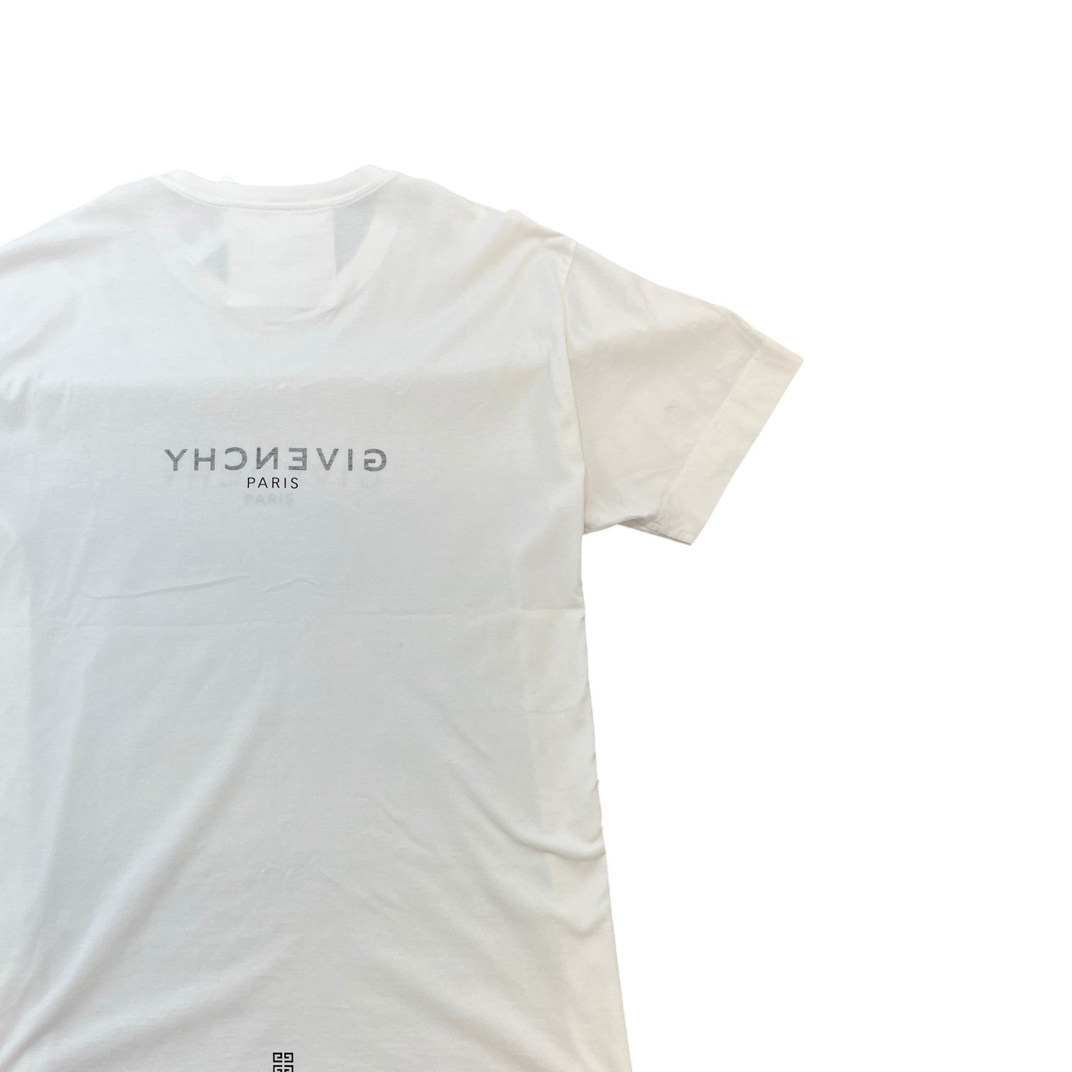 Men's Logo Print T-Shirt White Size XXL