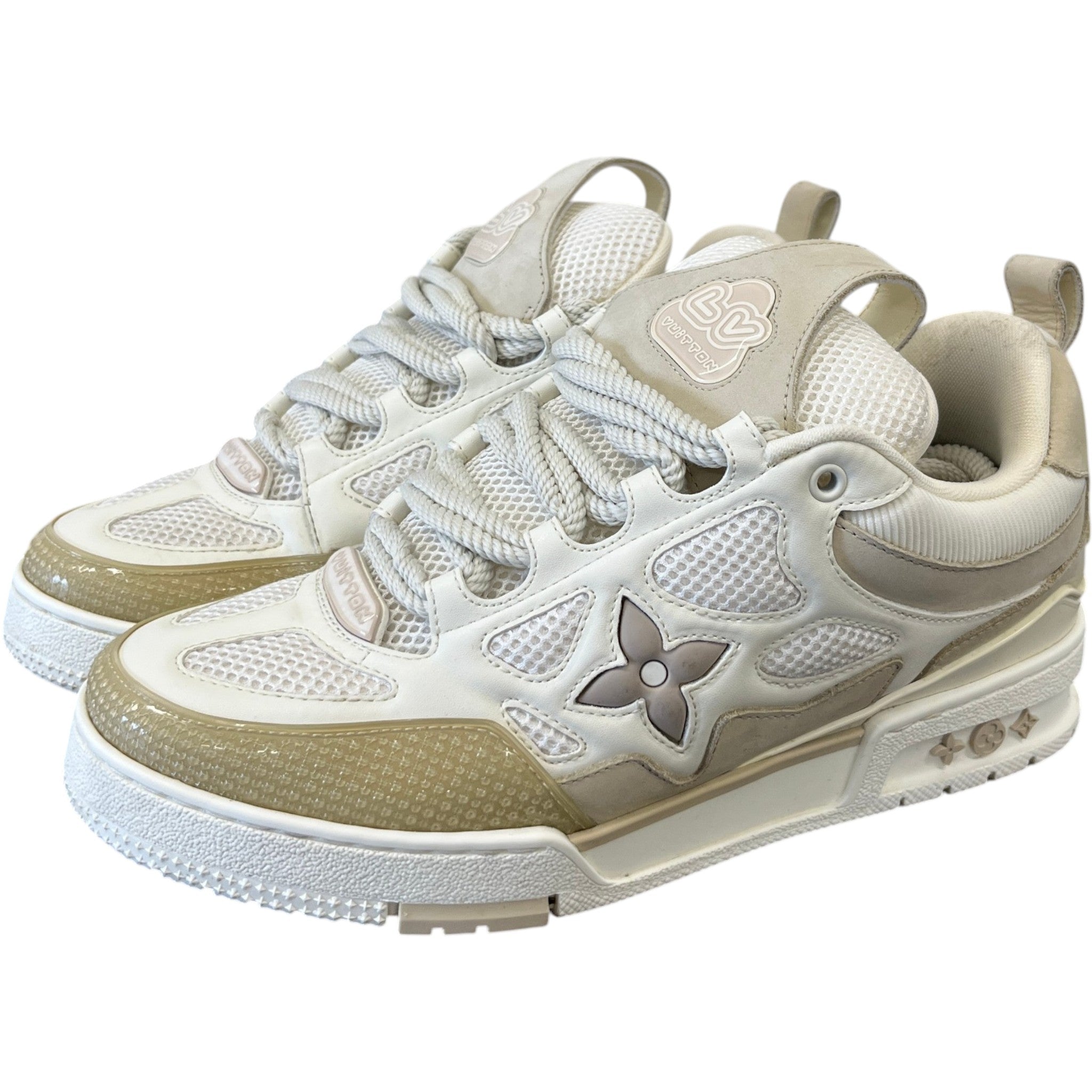 Men's Lv Skate Low Trainers Beige Size EU 41 / UK 7