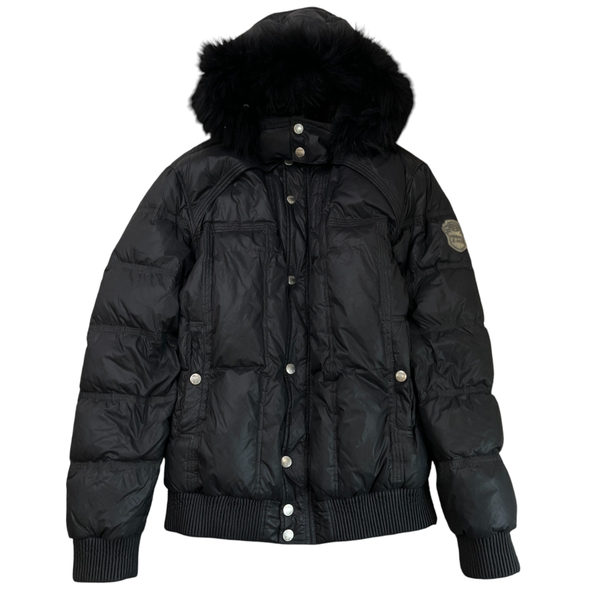 Men's Patch Logo Down Jacket Black Size IT 58 / XXXXL