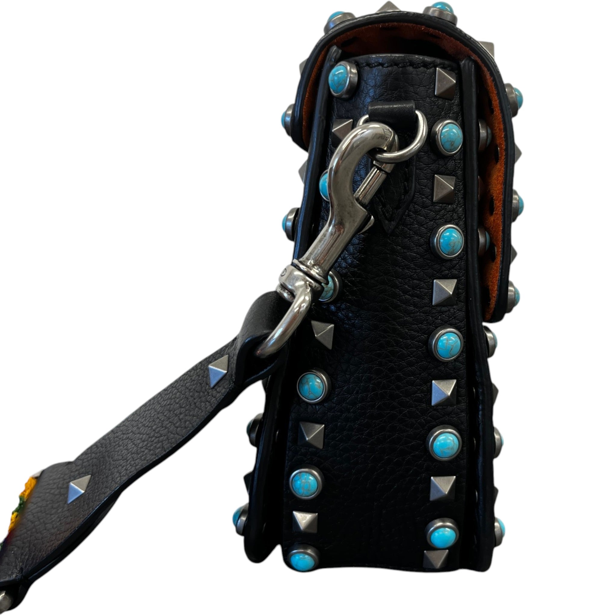 Women's Rockstud Rolling Beaded Santeria Bag Multi-Coloured