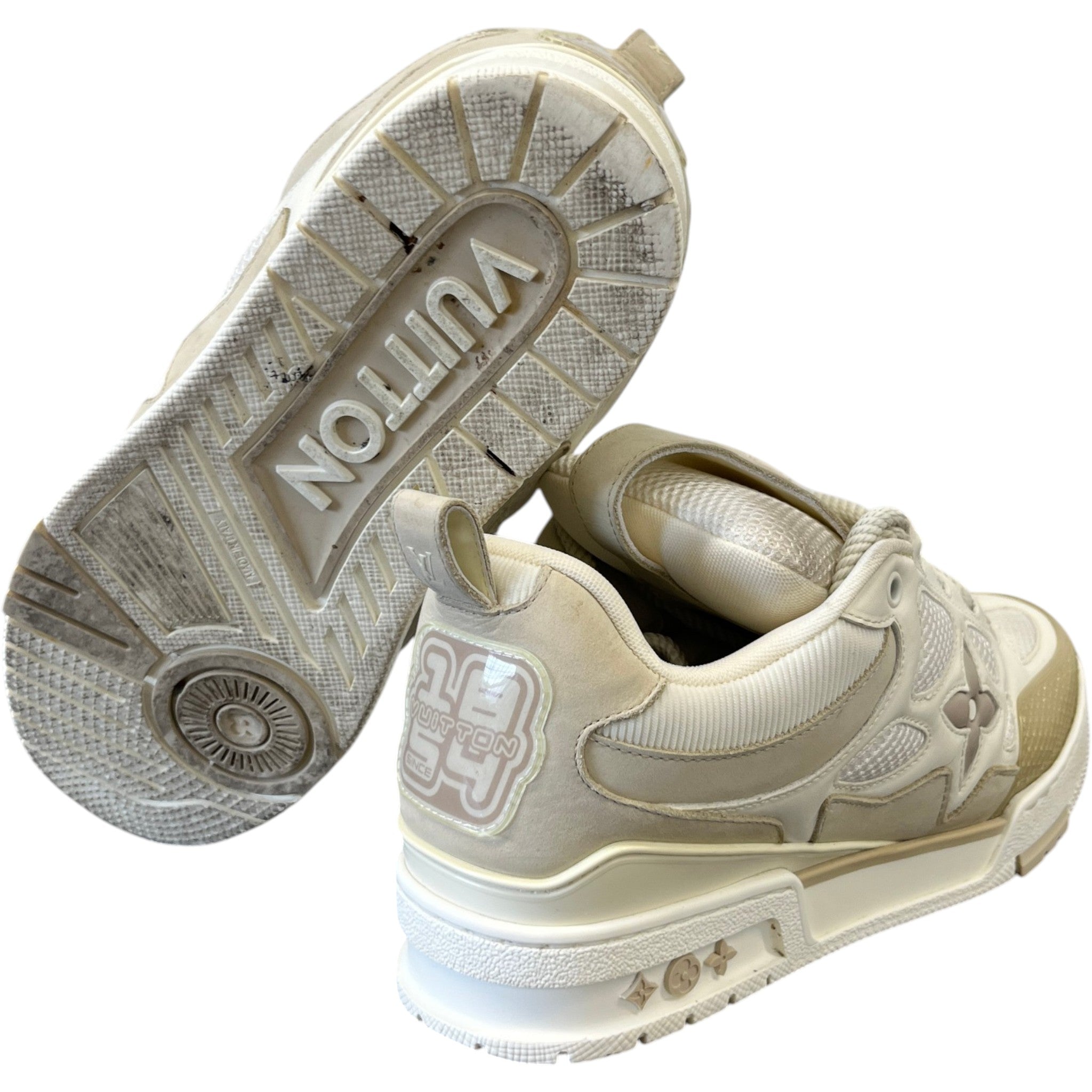 Men's Lv Skate Low Trainers Beige Size EU 41 / UK 7