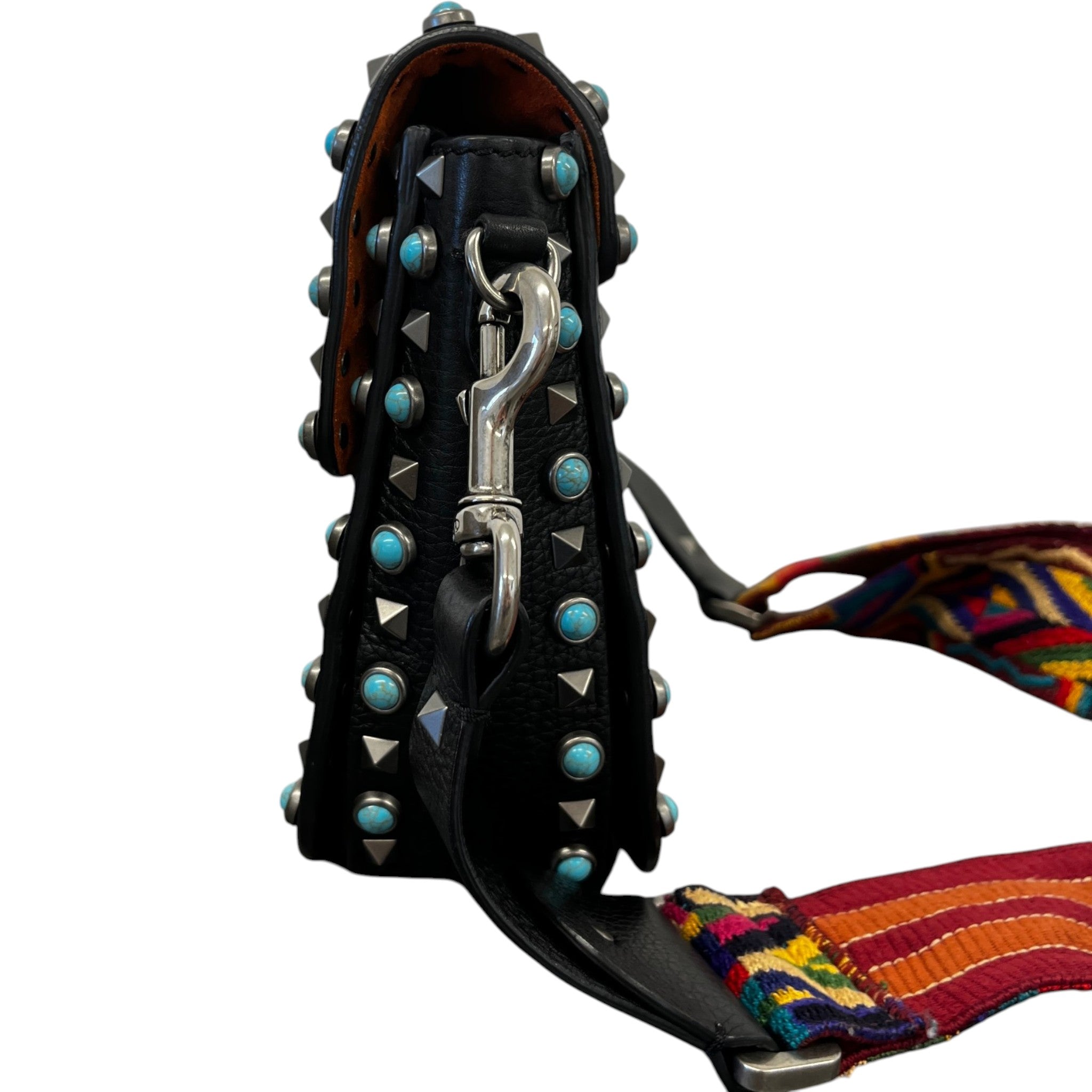 Women's Rockstud Rolling Beaded Santeria Bag Multi-Coloured