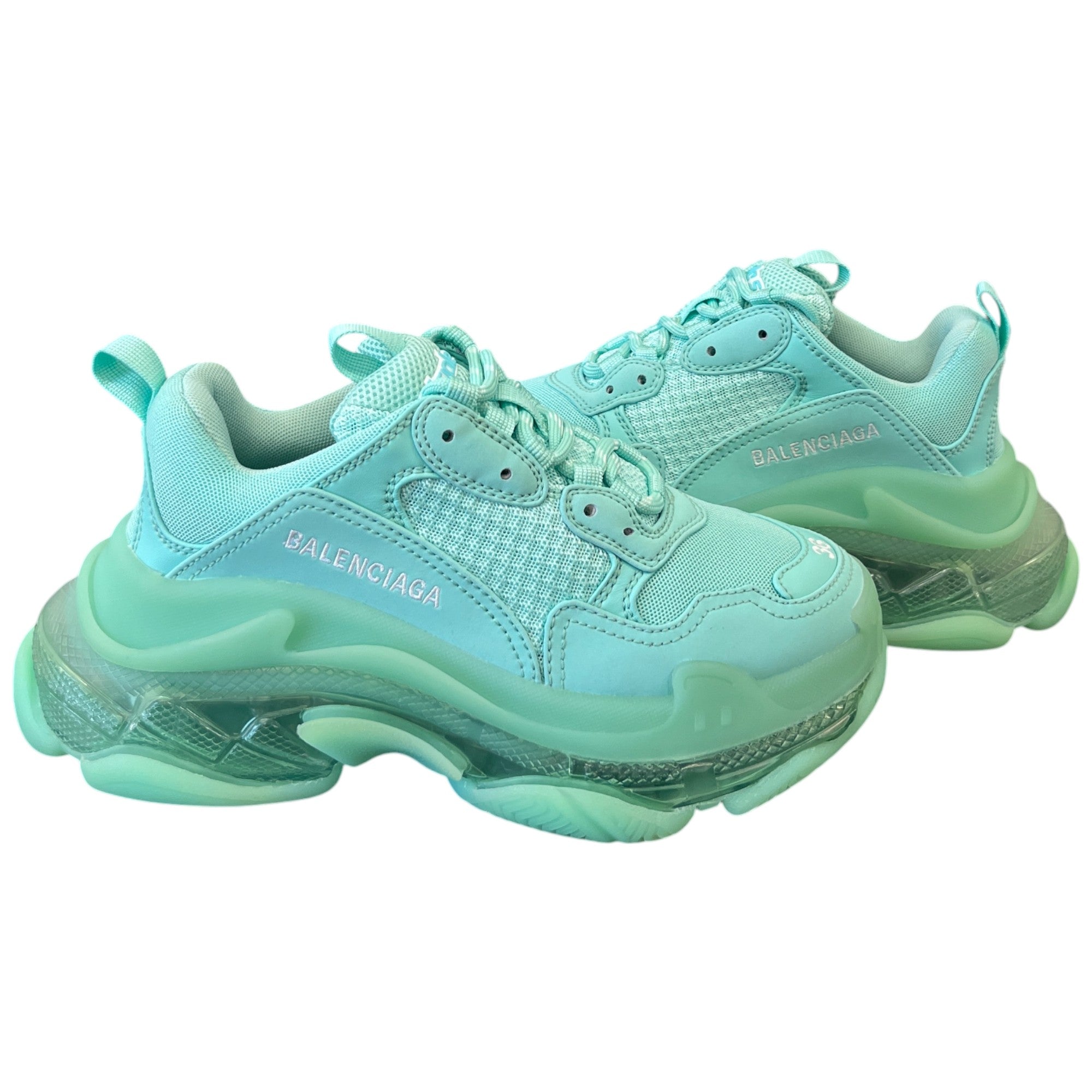 Women's Triple S Low Trainers Green Size EU 36 / UK 3