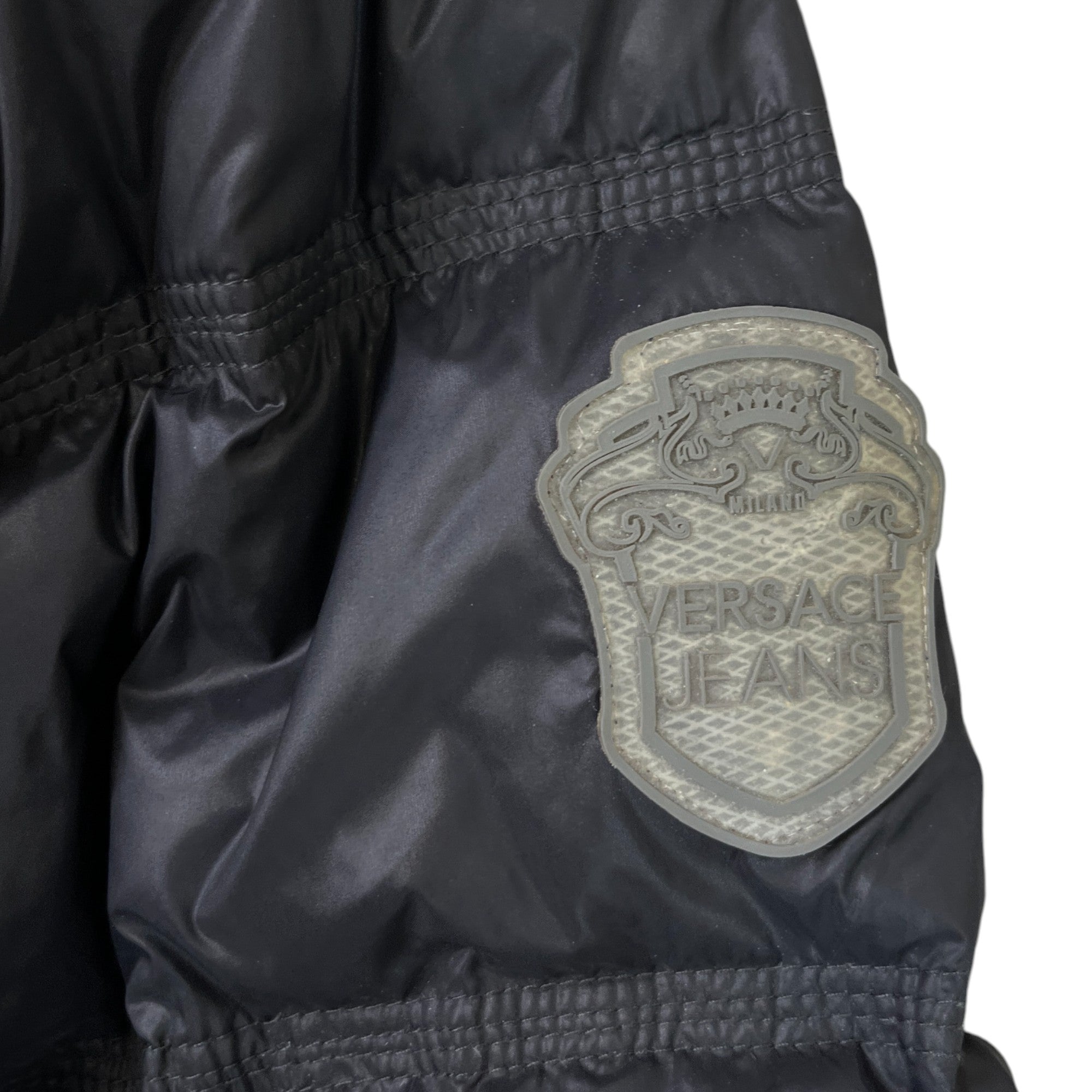 Men's Patch Logo Down Jacket Black Size IT 58 / XXXXL