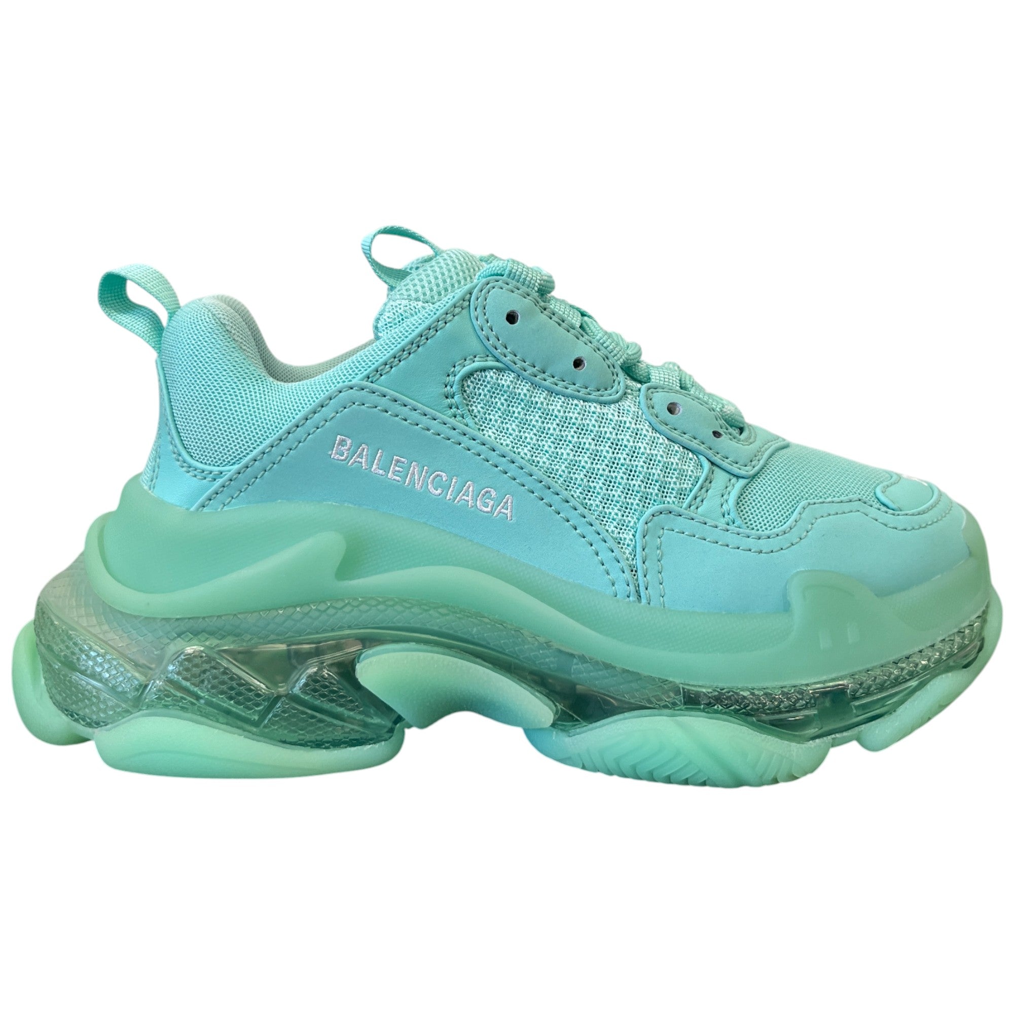 Women's Triple S Low Trainers Green Size EU 36 / UK 3