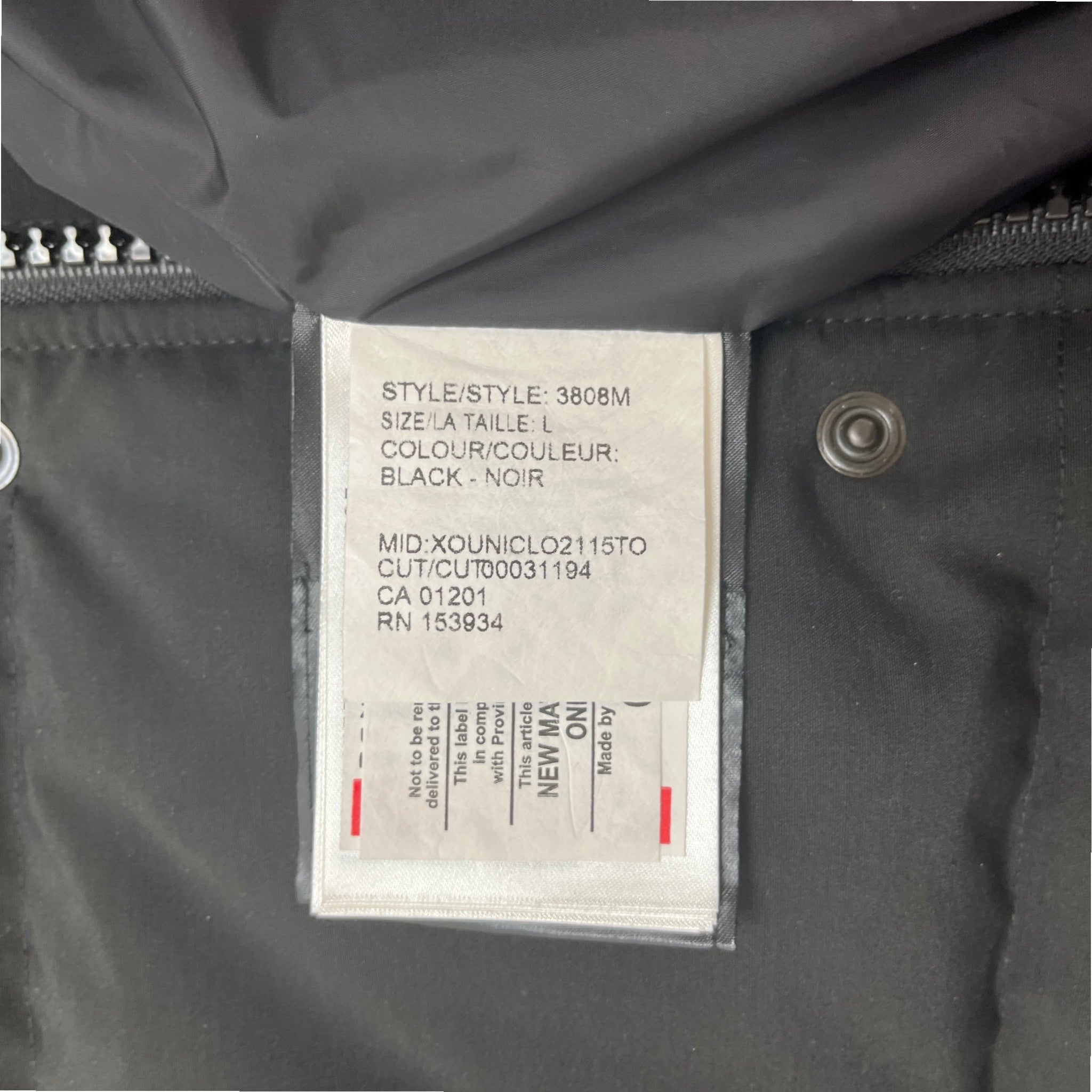 Men's Wyndham Down Jacket Black Size L