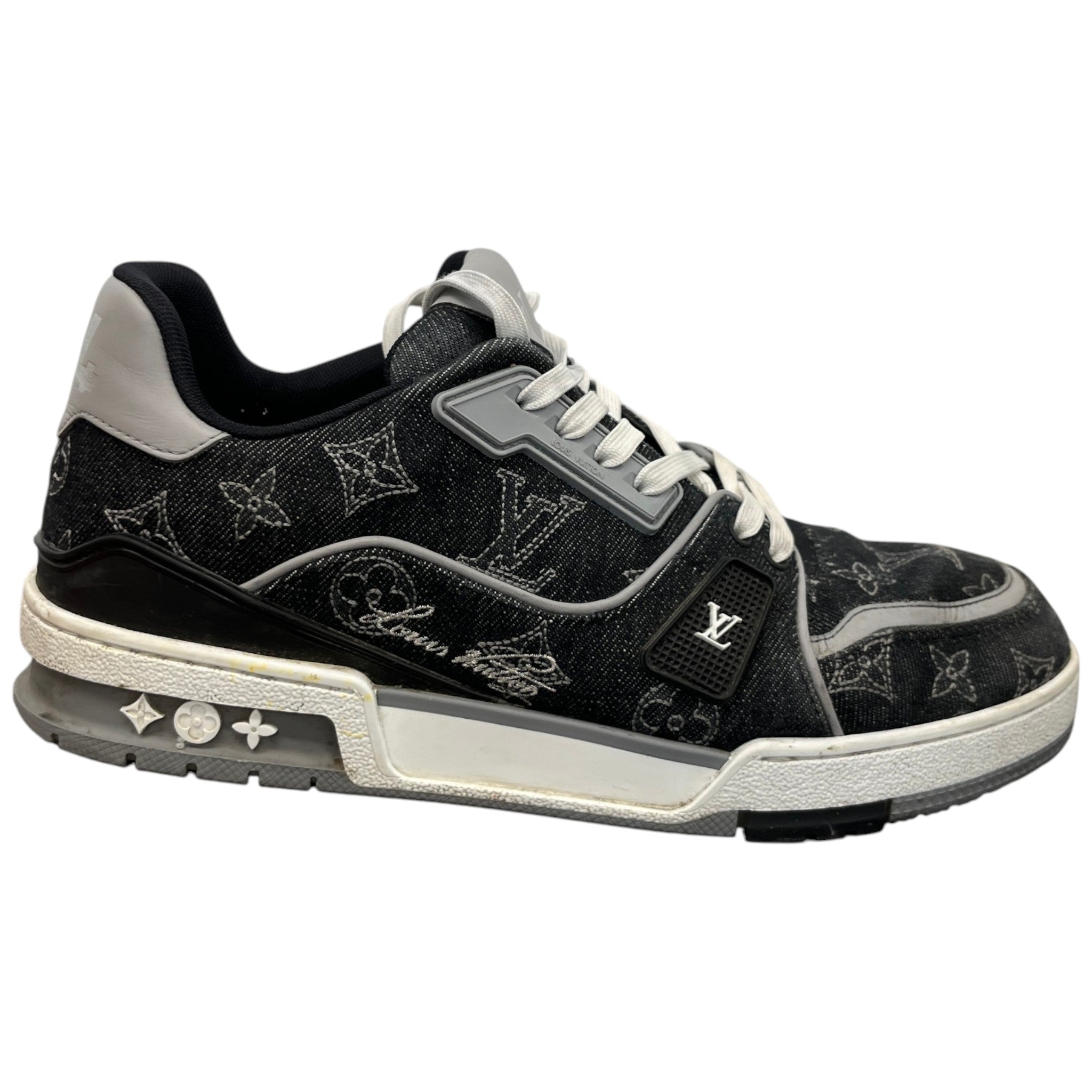 Men's Monogram Lv Low Trainers Grey Size EU 41 / UK 7