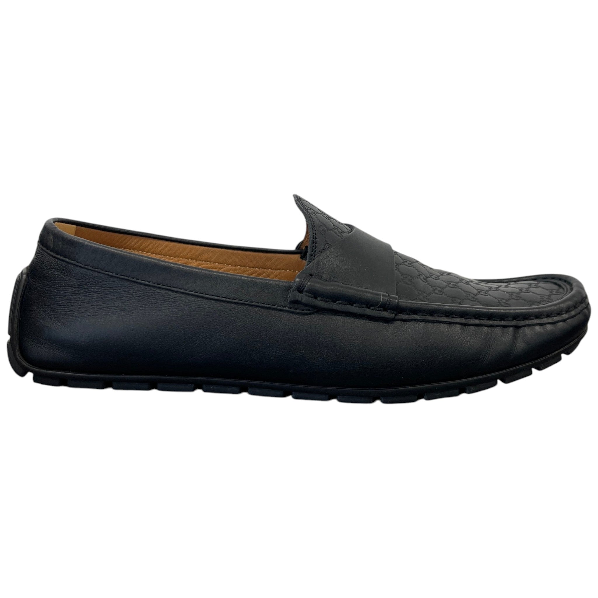 Men's Microguccissima Leather Loafers Black Size EU 42 / UK 8