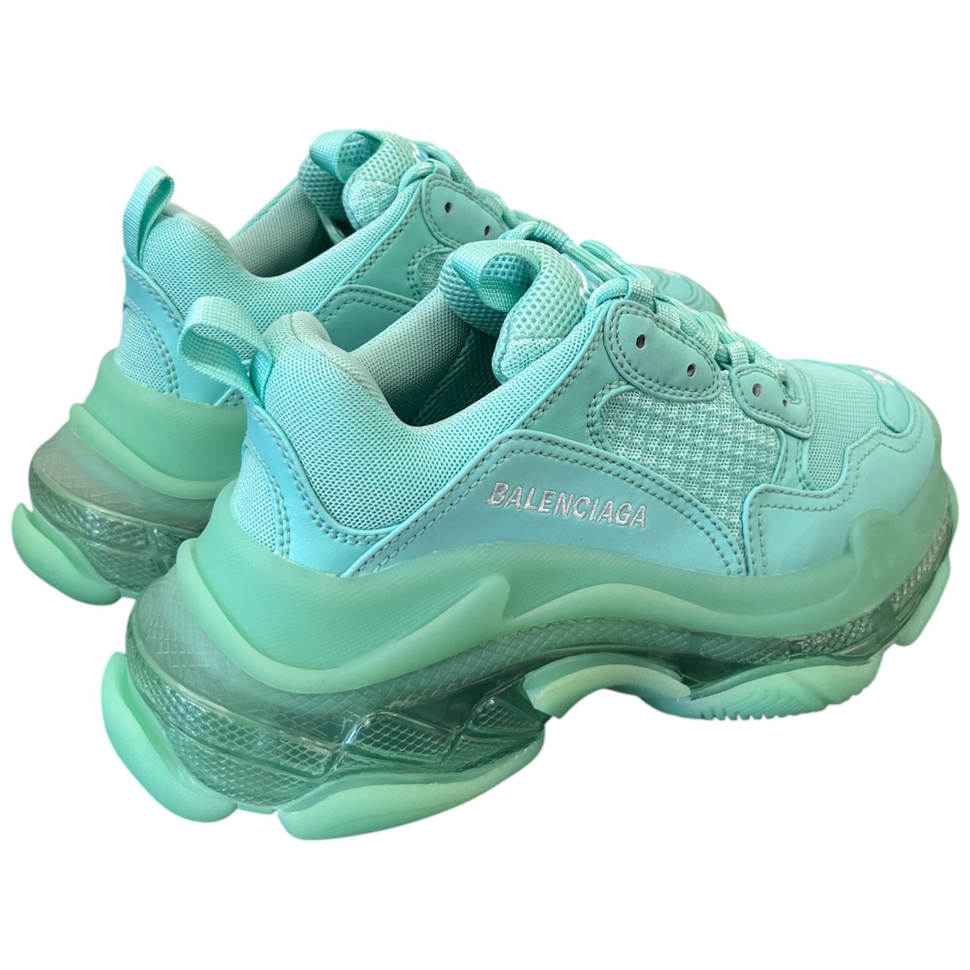 Women's Triple S Low Trainers Green Size EU 36 / UK 3