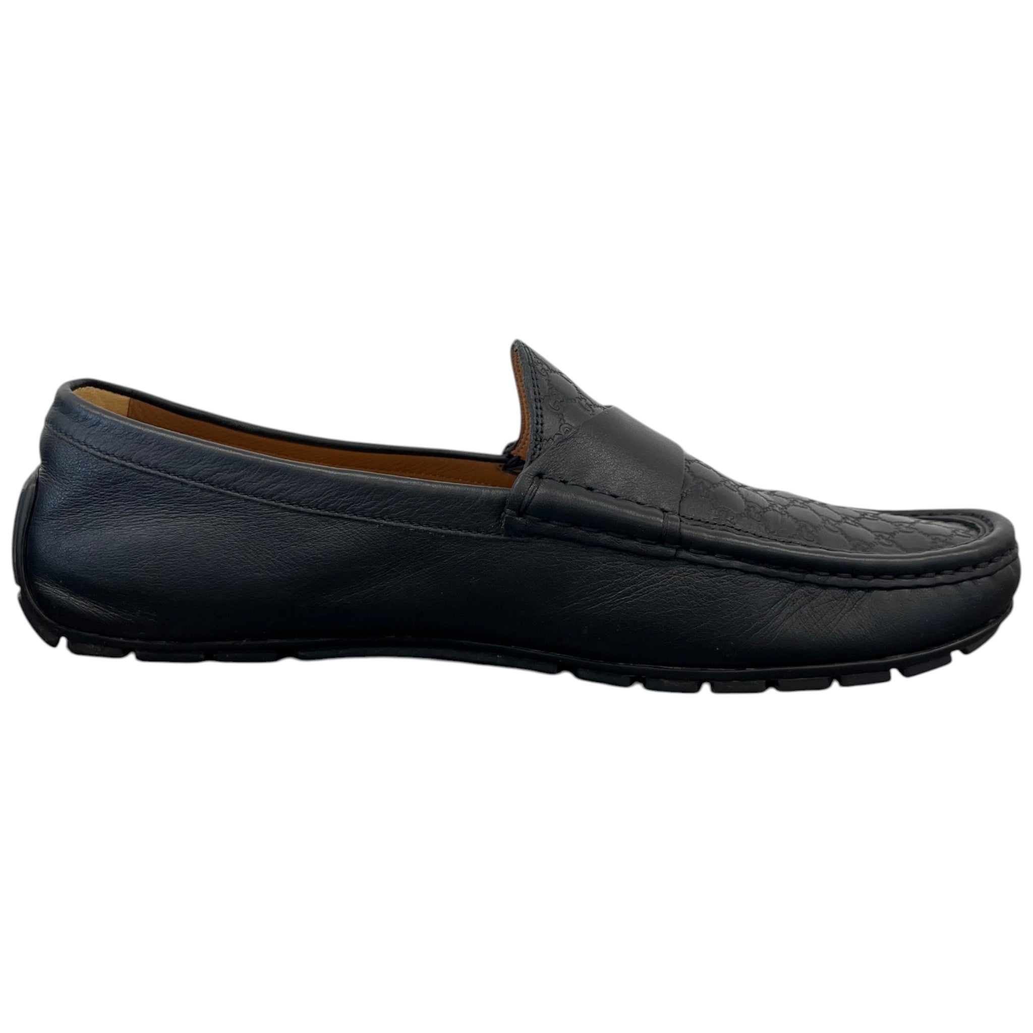 Men's Microguccissima Leather Loafers Black Size EU 42 / UK 8