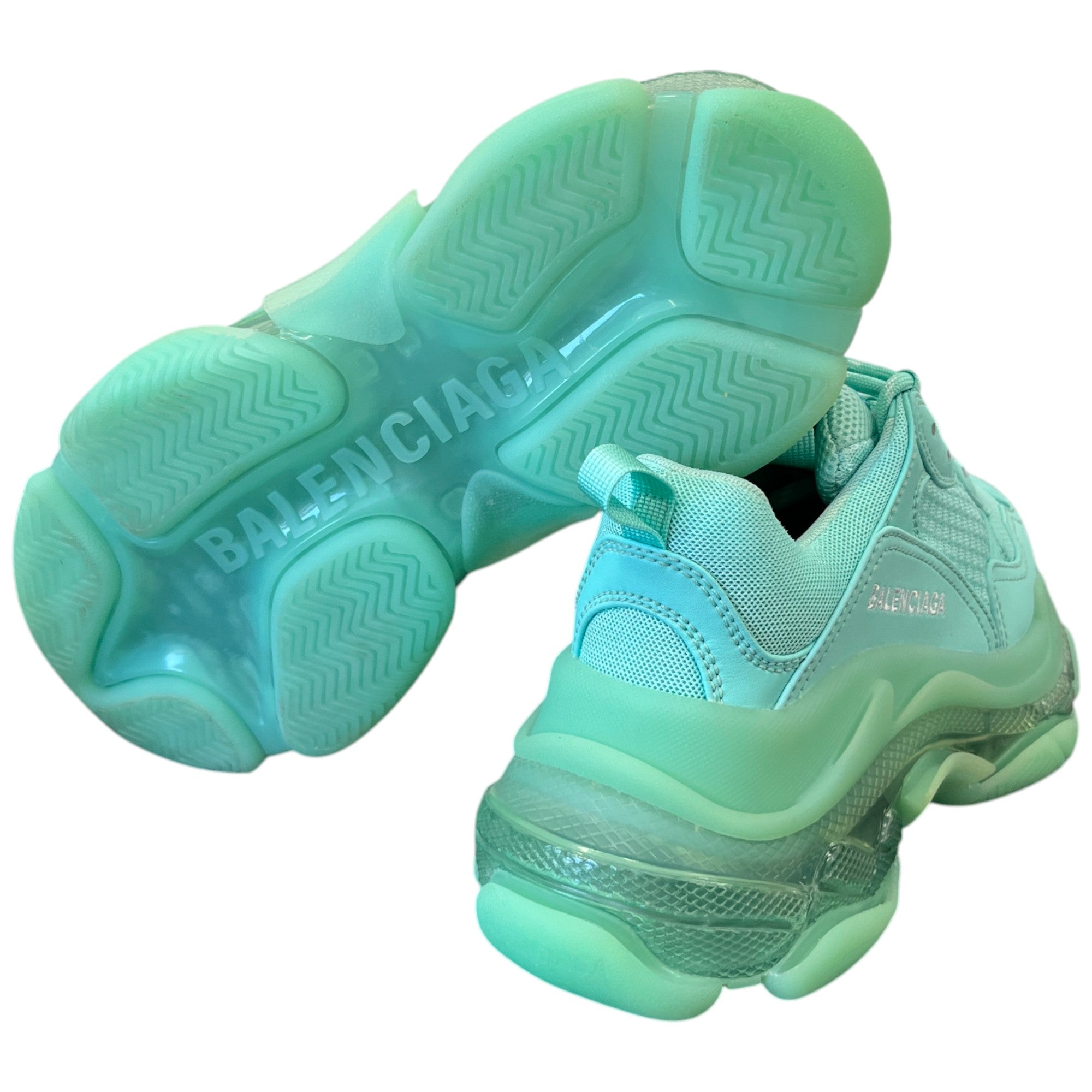 Women's Triple S Low Trainers Green Size EU 36 / UK 3