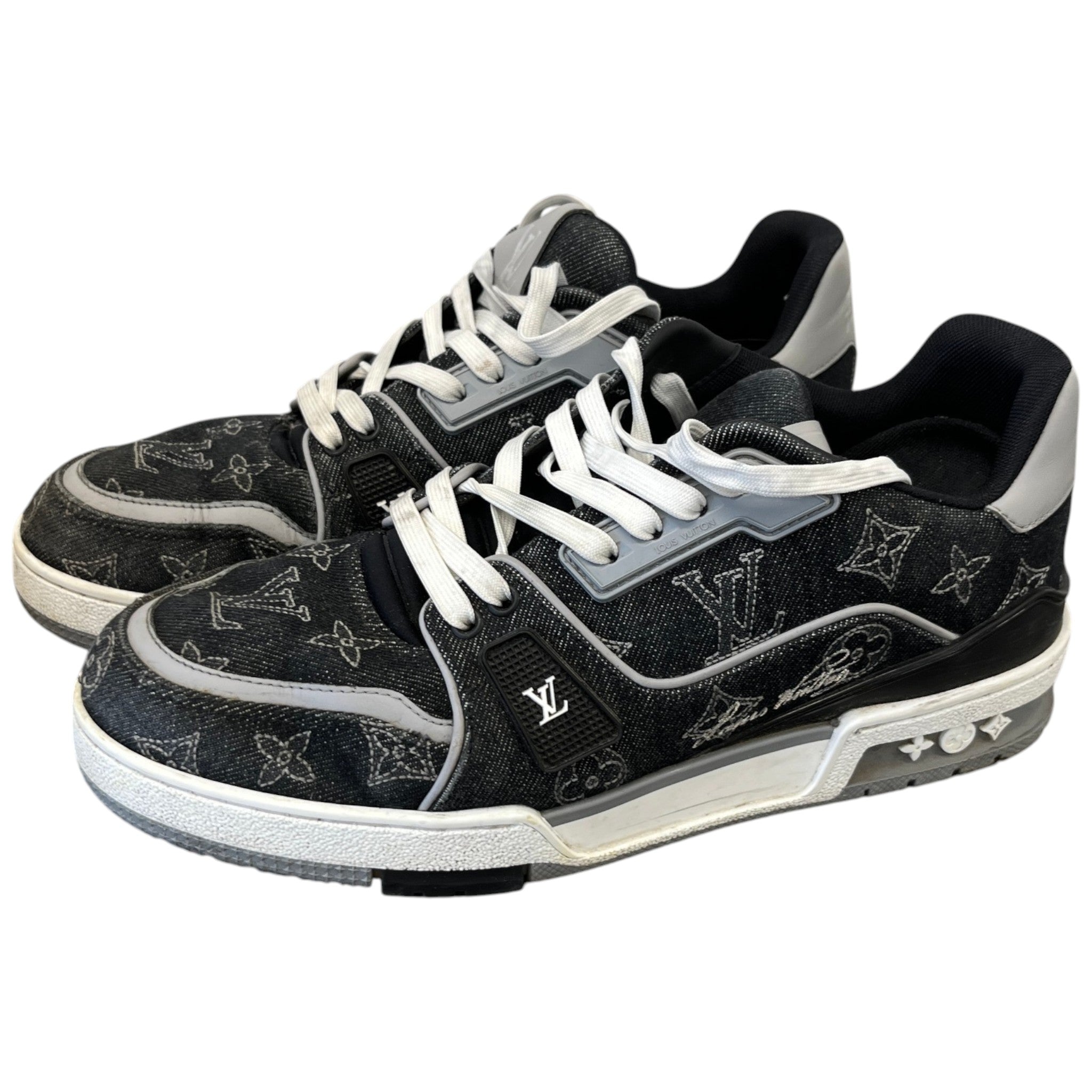 Men's Monogram Lv Low Trainers Grey Size EU 41 / UK 7