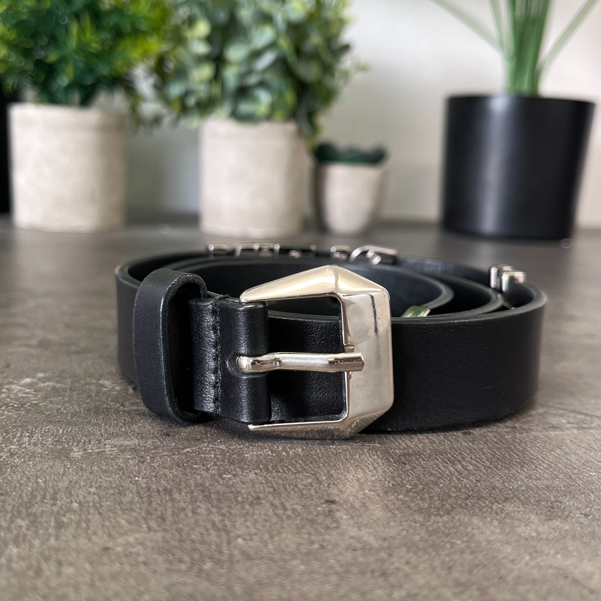 Women's Logo Belt Black Size 75CM / UK 6