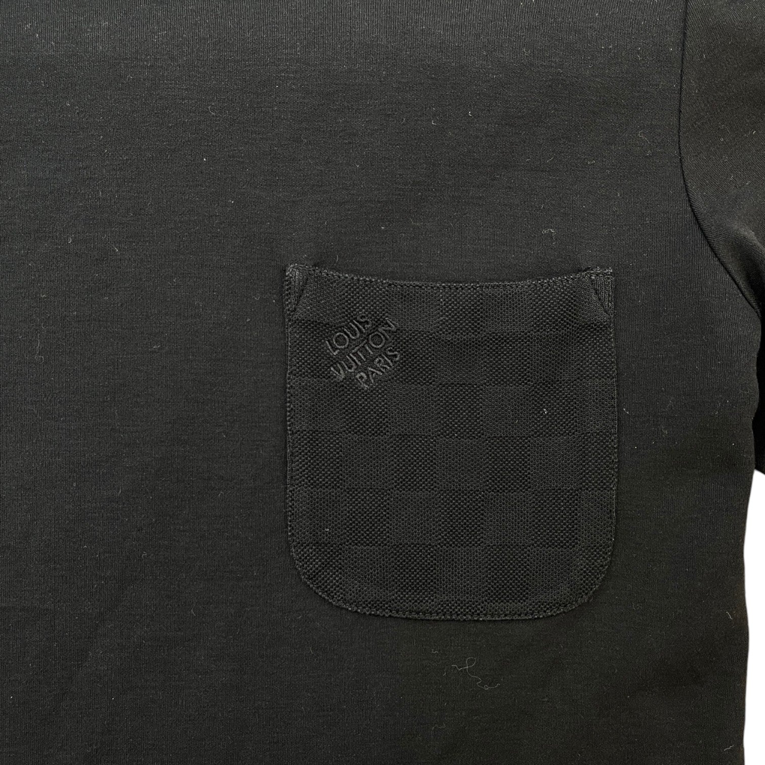 Men's Damier Pocket T-Shirt Black Size S