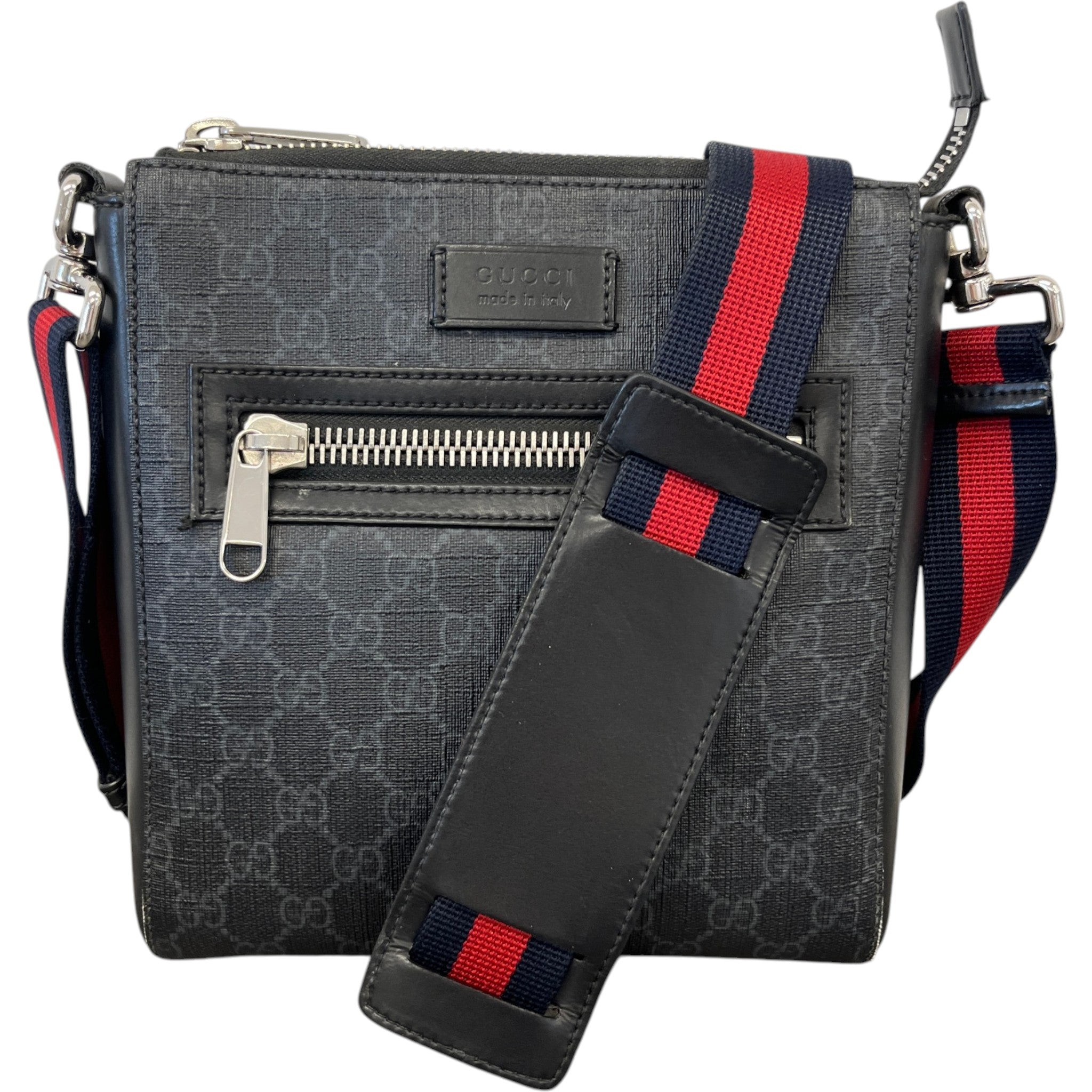 Men's Gg Supreme Messenger Bag Black