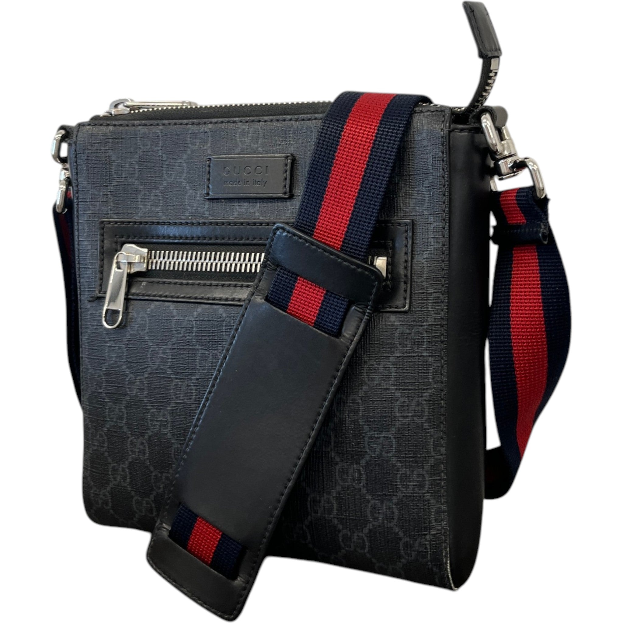 Men's Gg Supreme Messenger Bag Black