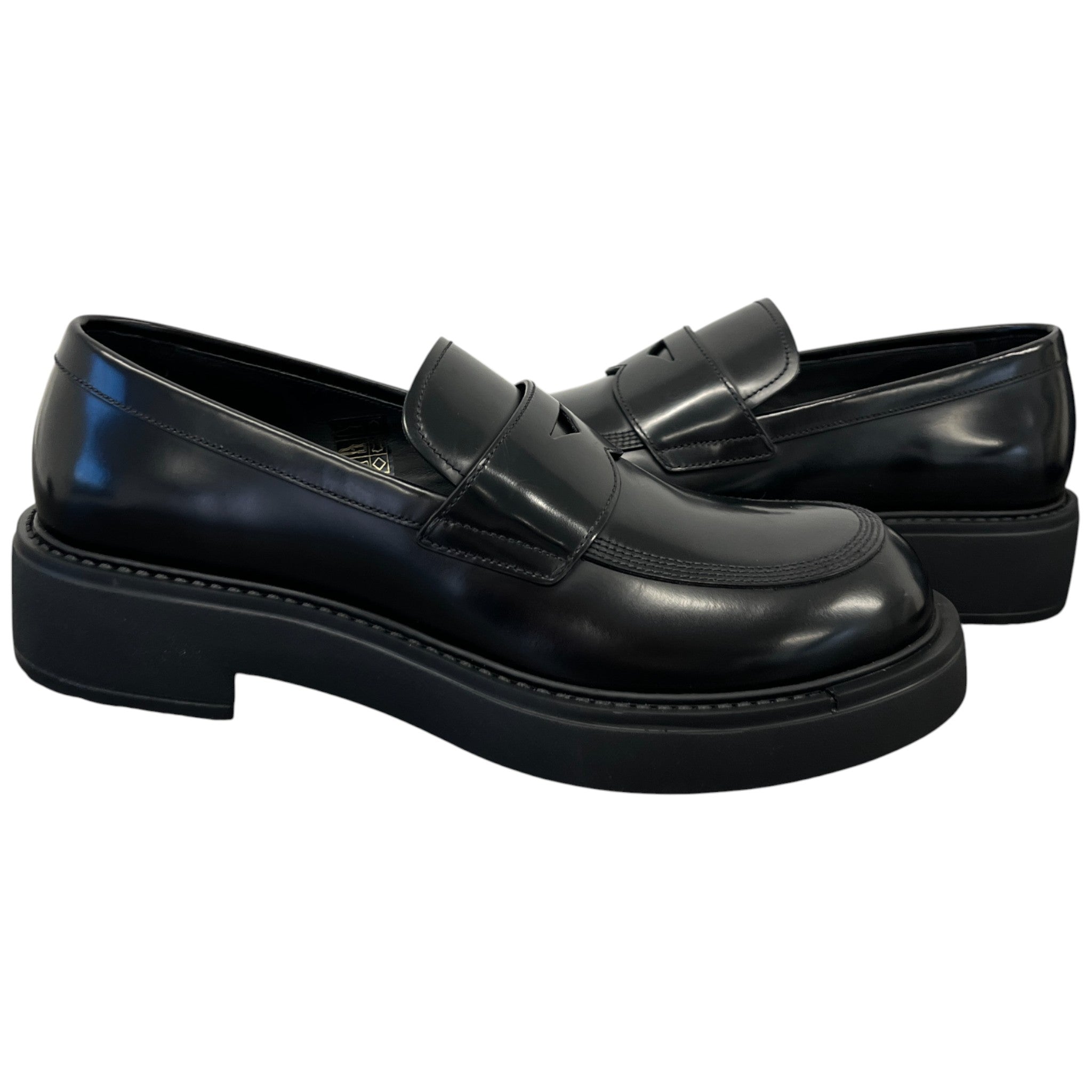 Men's Penny-Slot Loafers Black Size EU 41 / UK 7